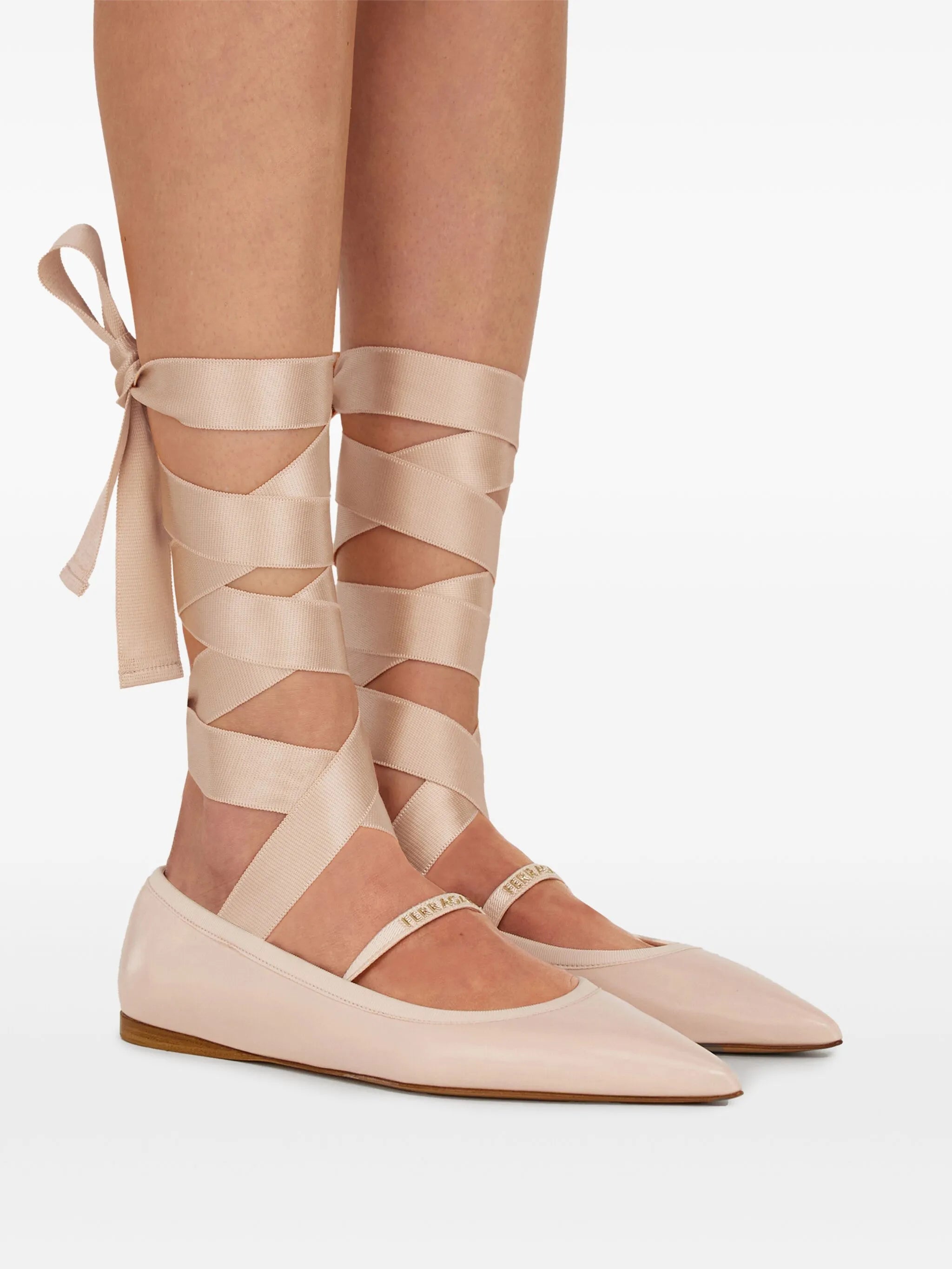 leather ballerina shoes