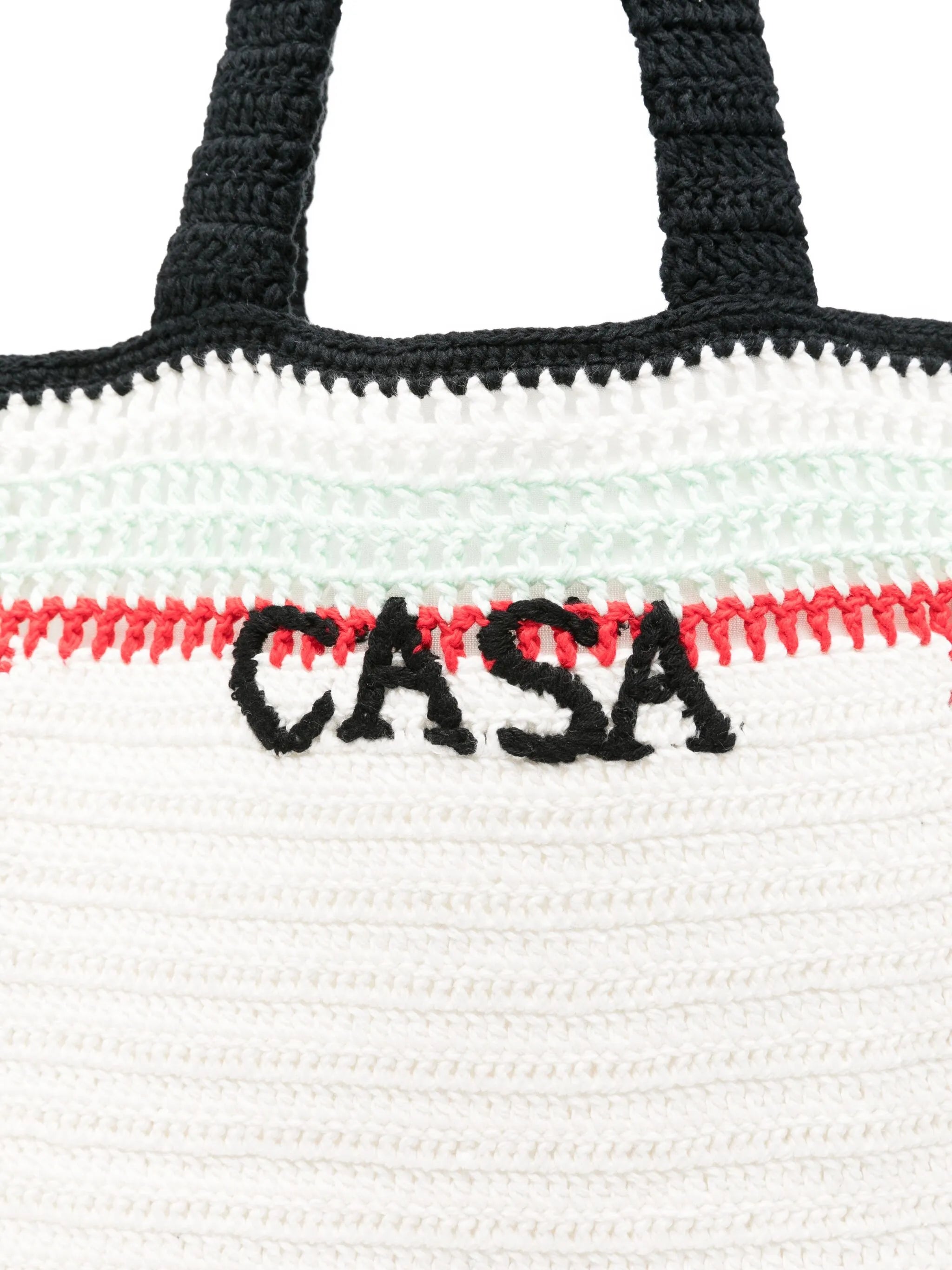 logo-embroidered tote bag