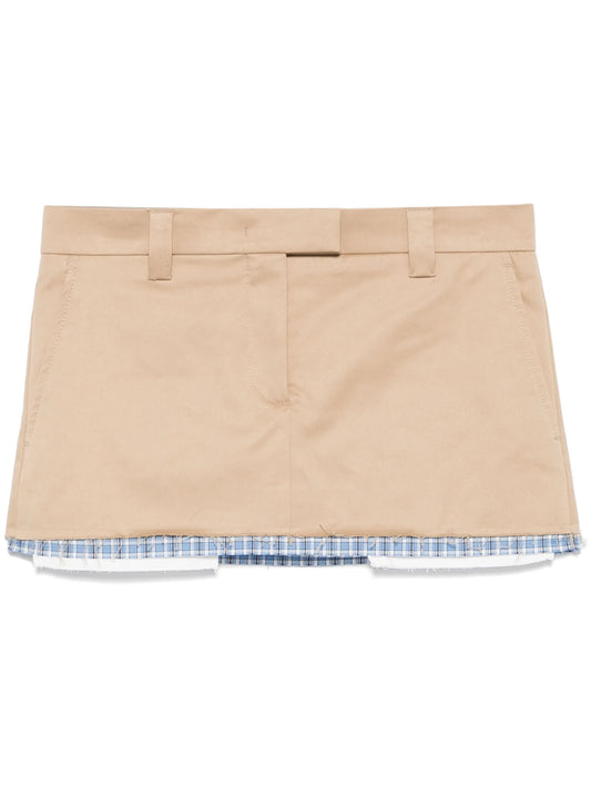 contrasting-trim skirt