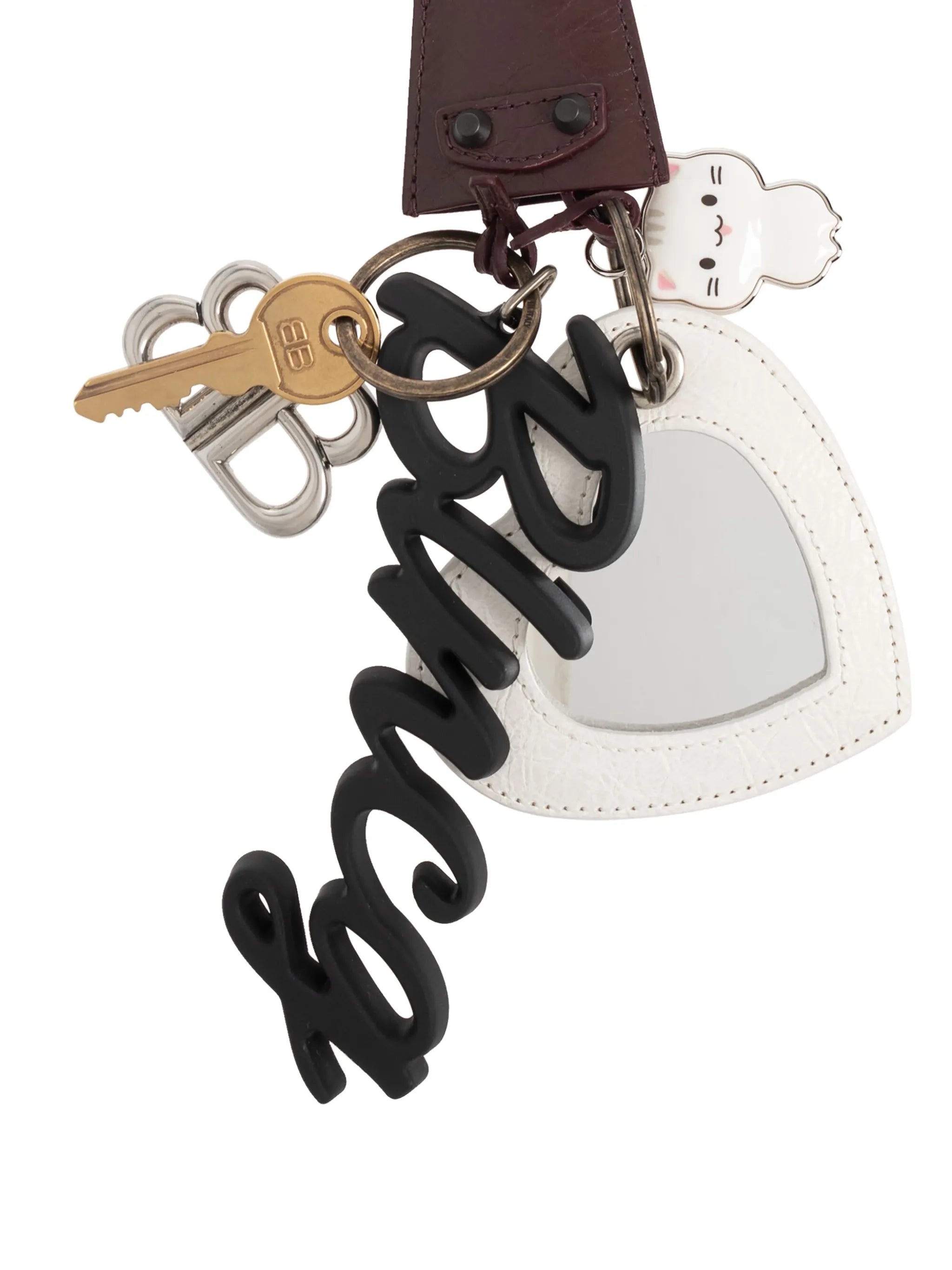 multi-plaque bag charm