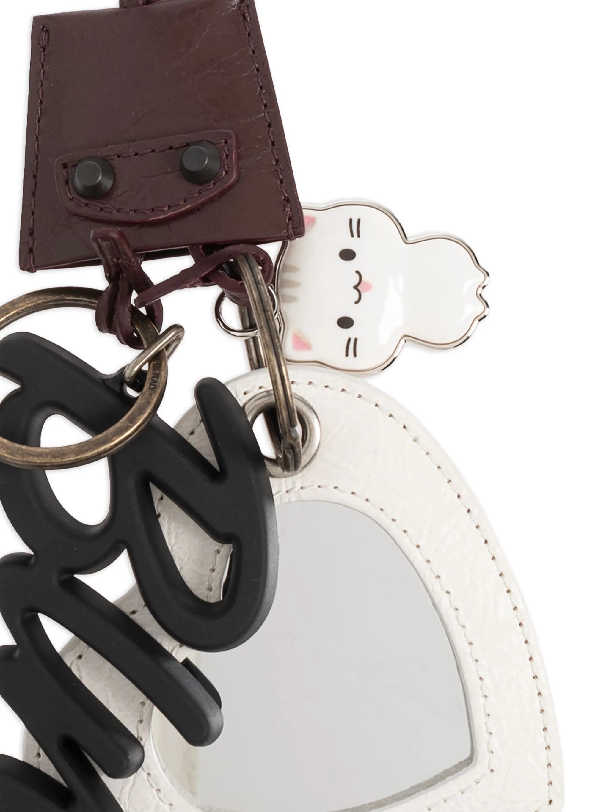 multi-plaque bag charm
