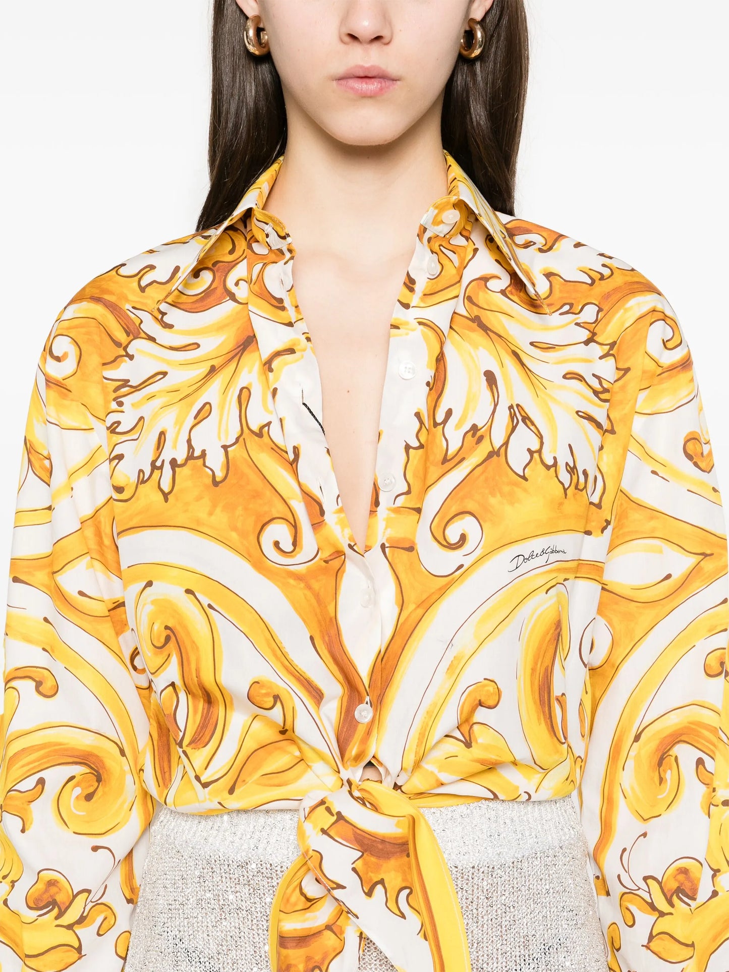 Majolica-print shirt