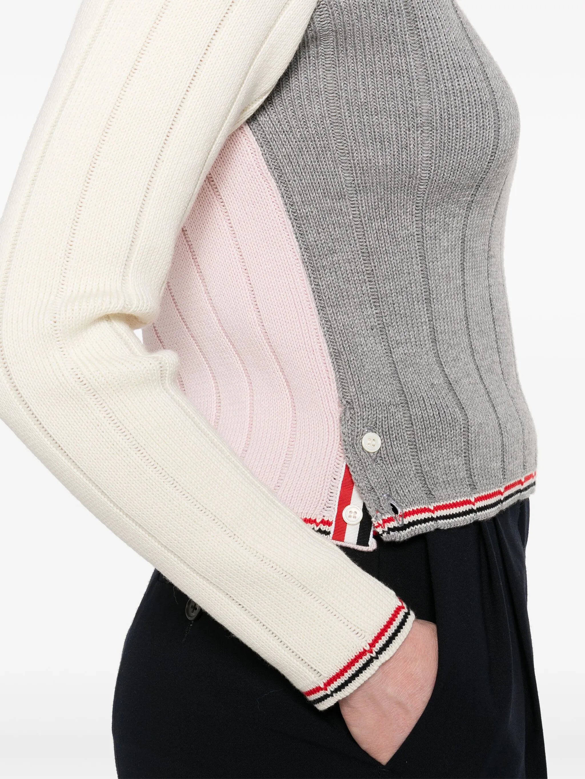 virgin wool ribbed jumper