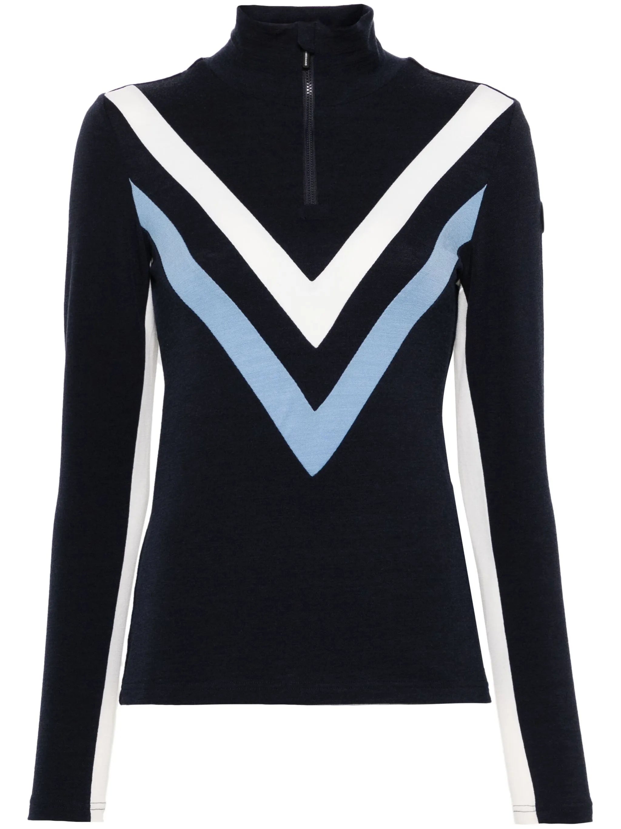 Voss Chevron zip-up sweater