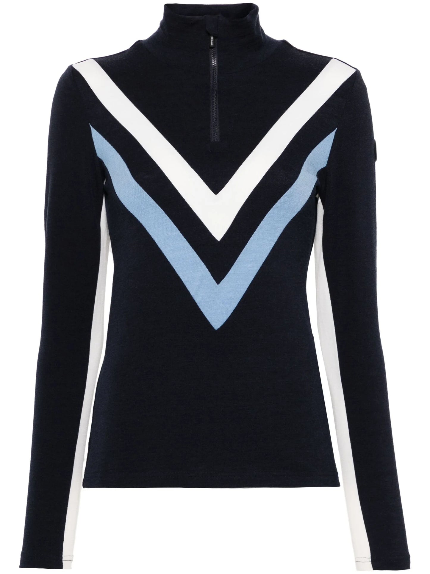 Voss Chevron zip-up sweater