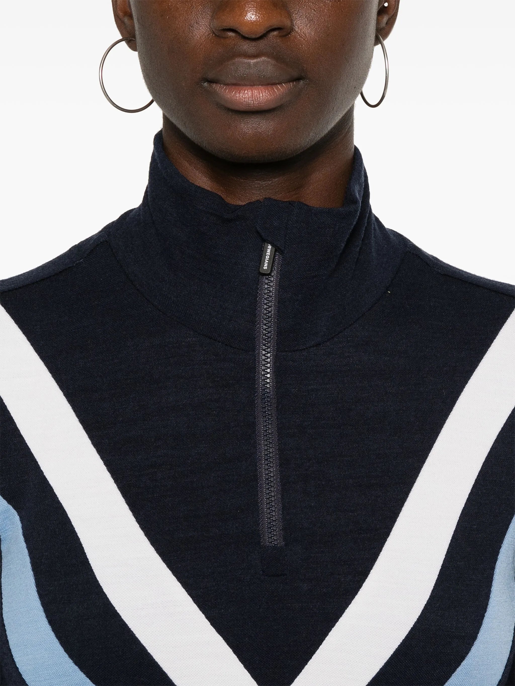 Voss Chevron zip-up sweater