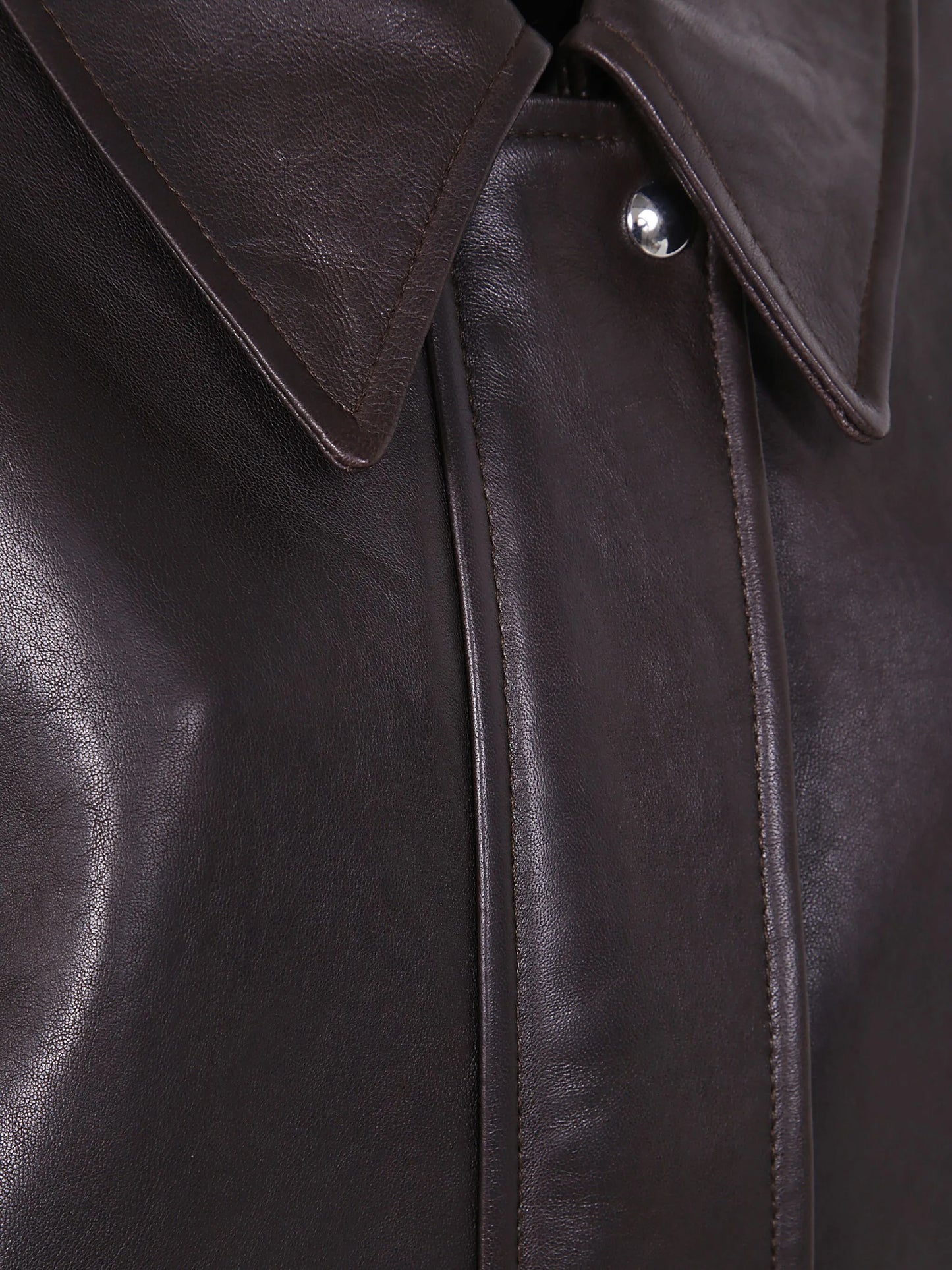 pointed collar sheepskin jacket