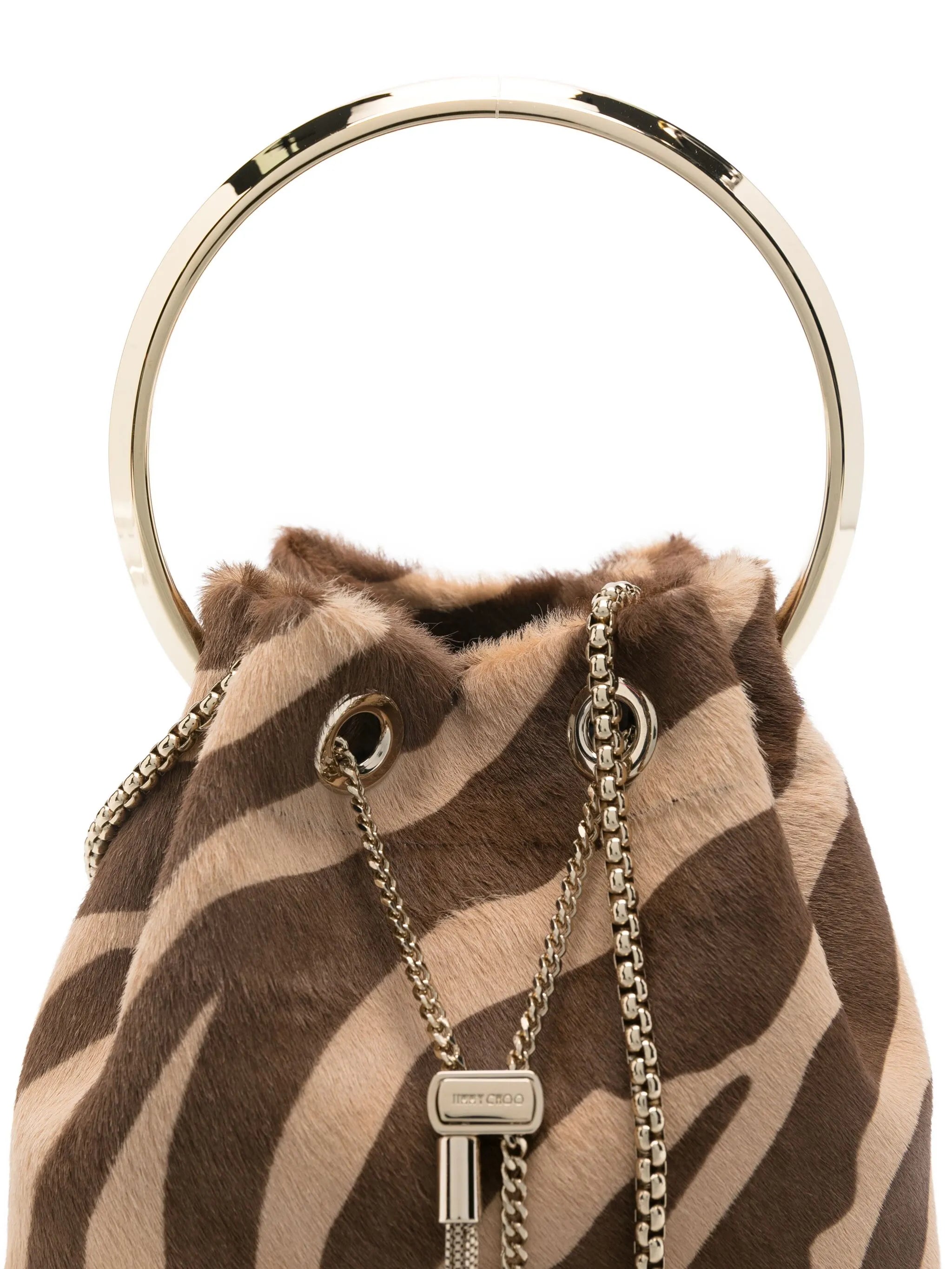 Bon Bon zebra-pattern bucket bag