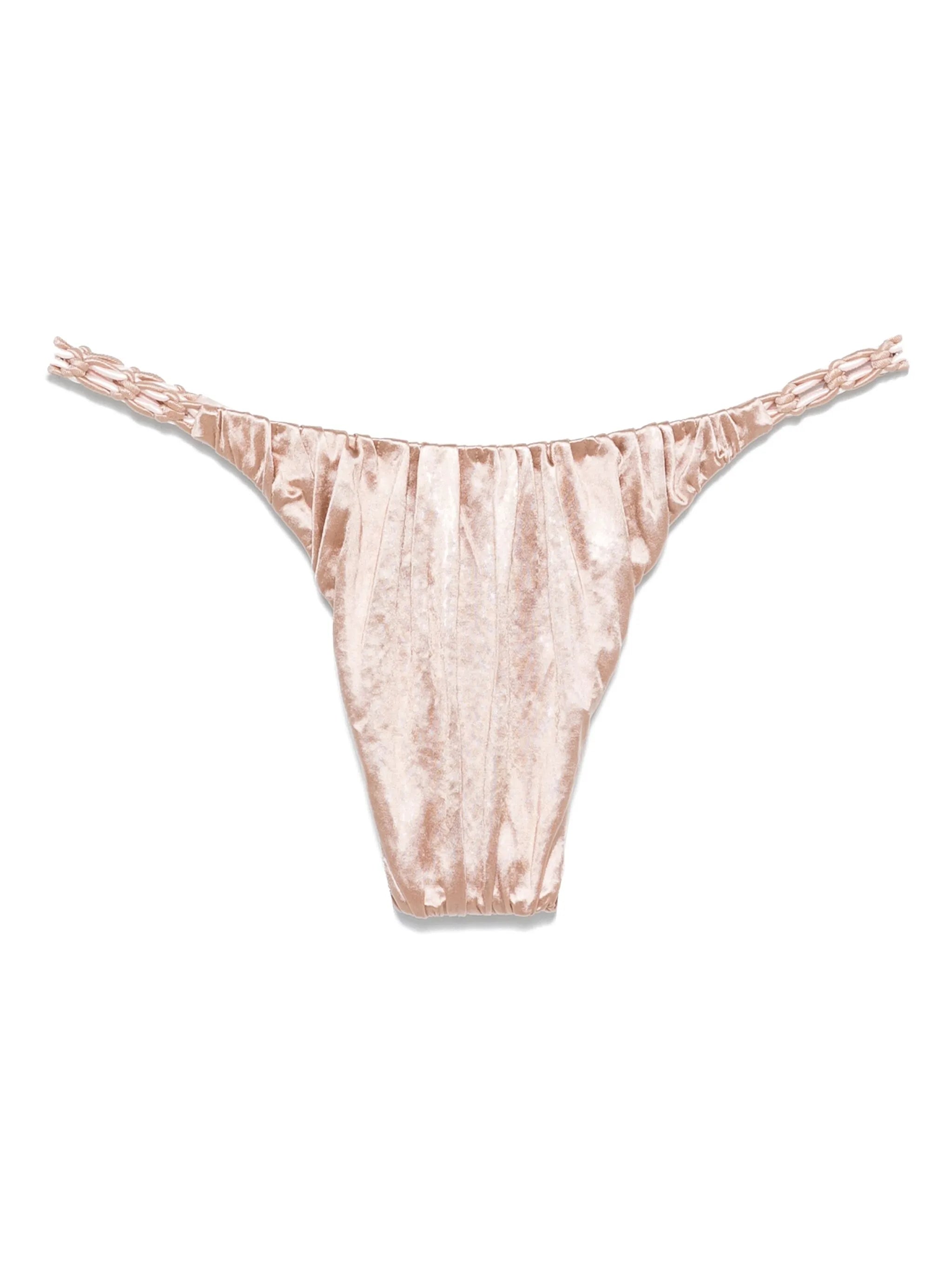 braided-strings bikini bottoms