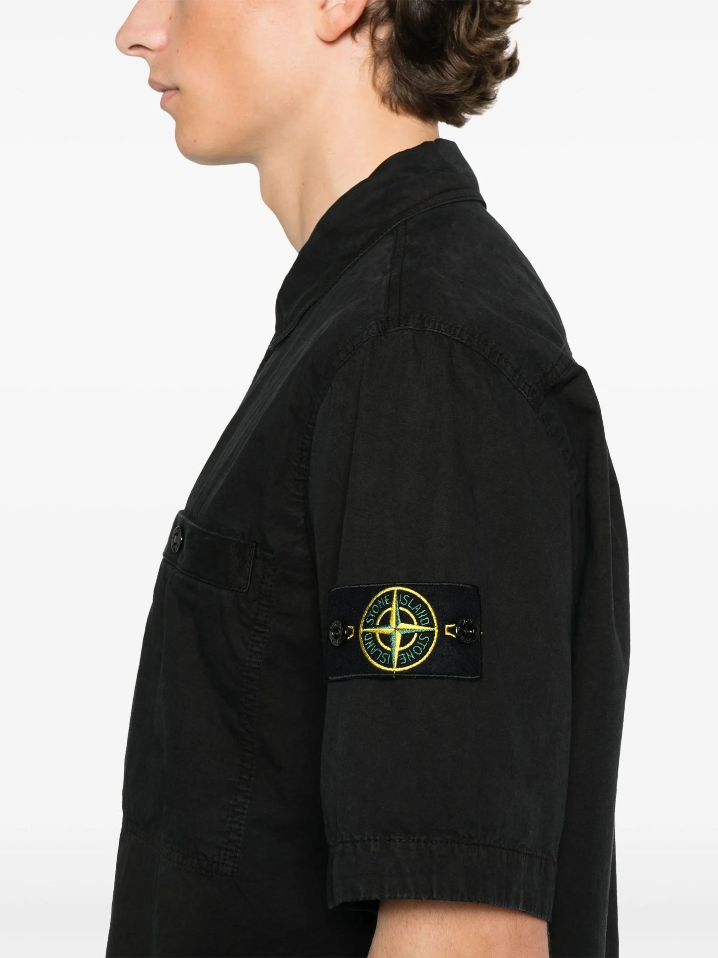 Compass-badge shirt
