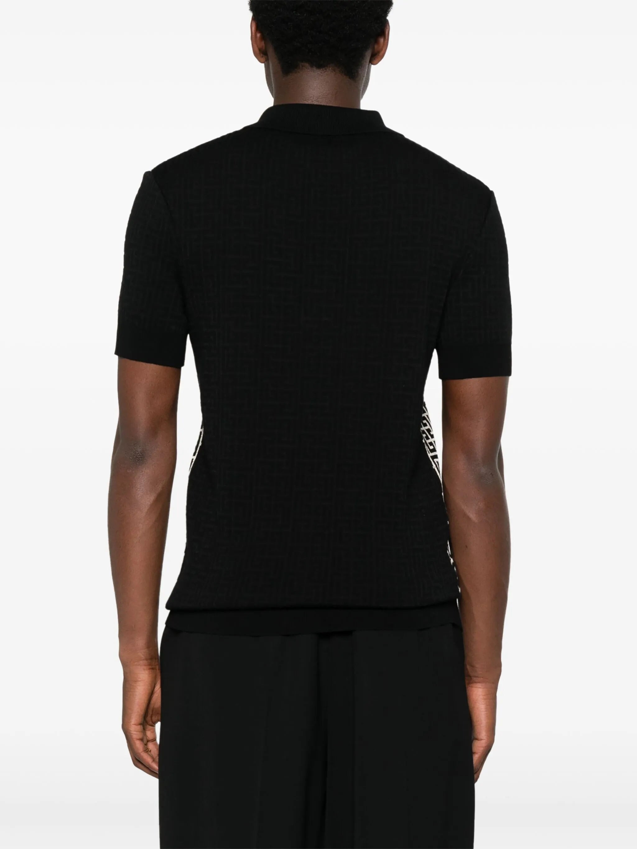 monogram knit polo shirt