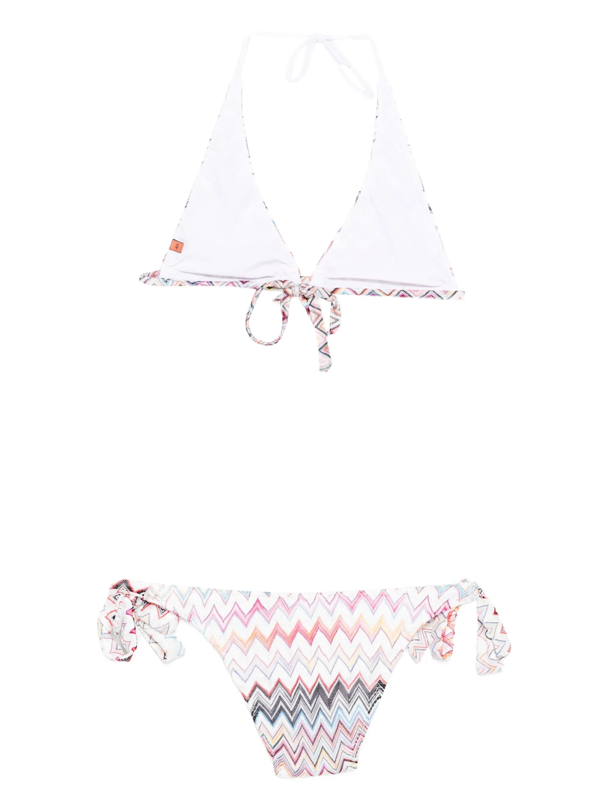 zigzag-motif bikini set