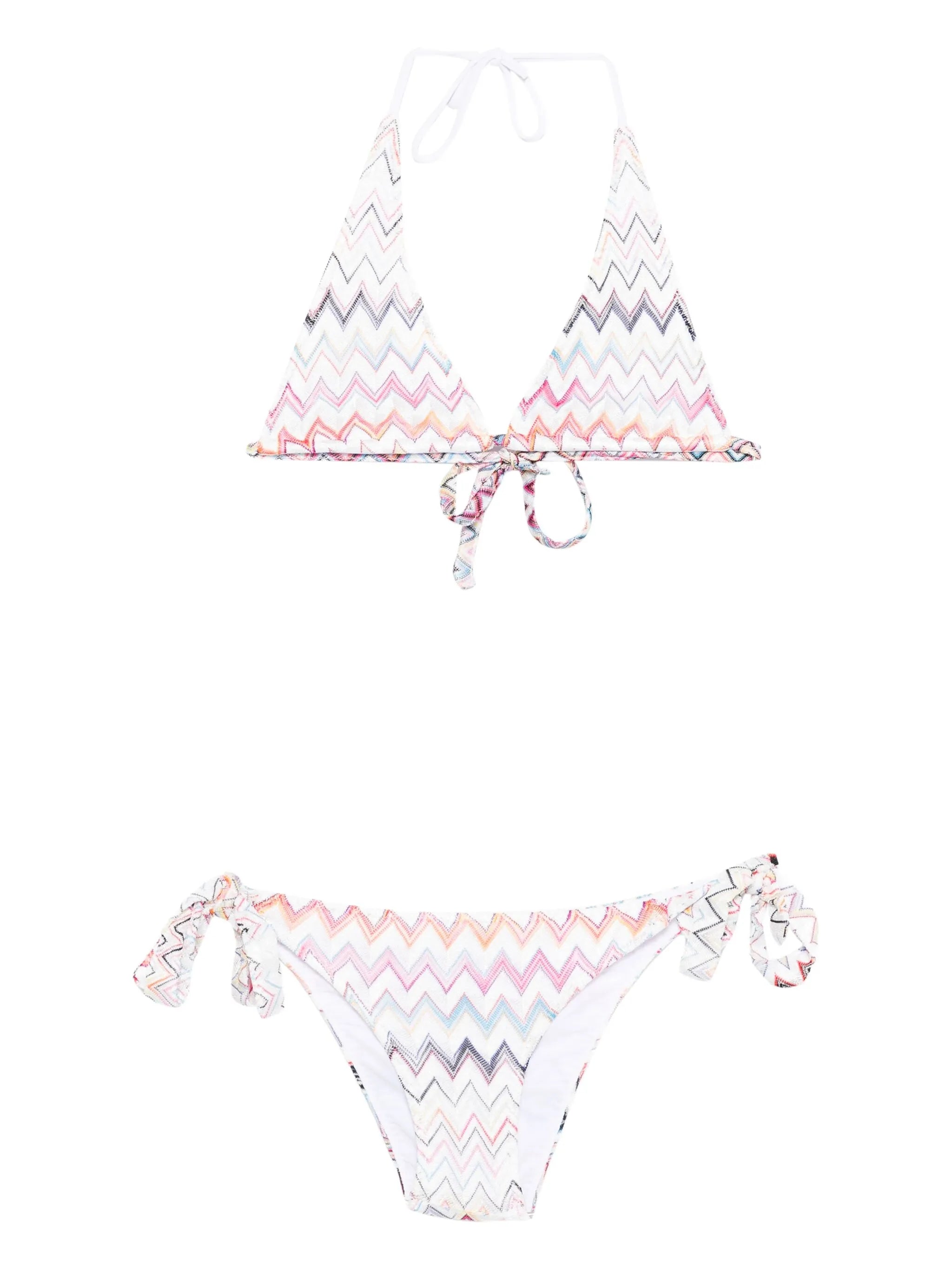 zigzag-motif bikini set