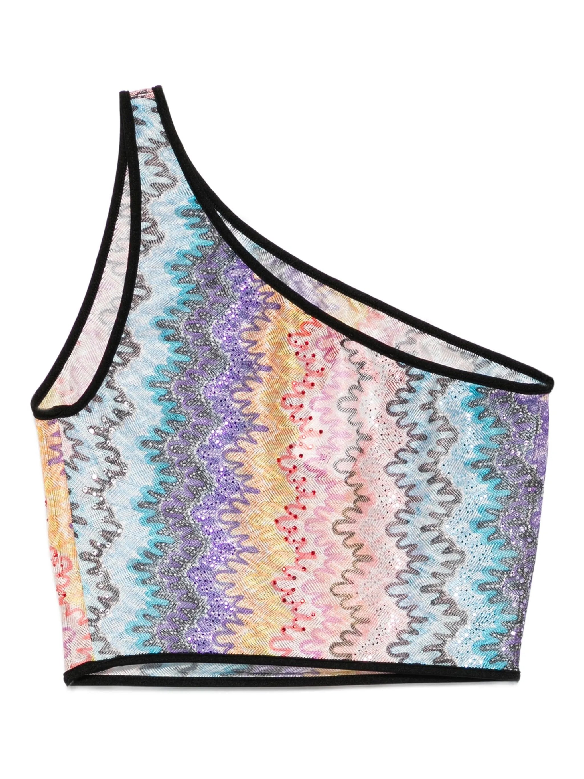 zigzag-knit top
