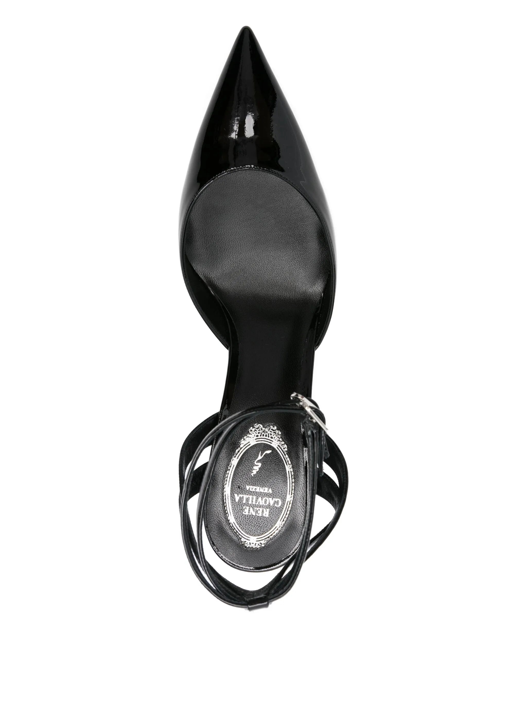 80mm leather heeled pumps