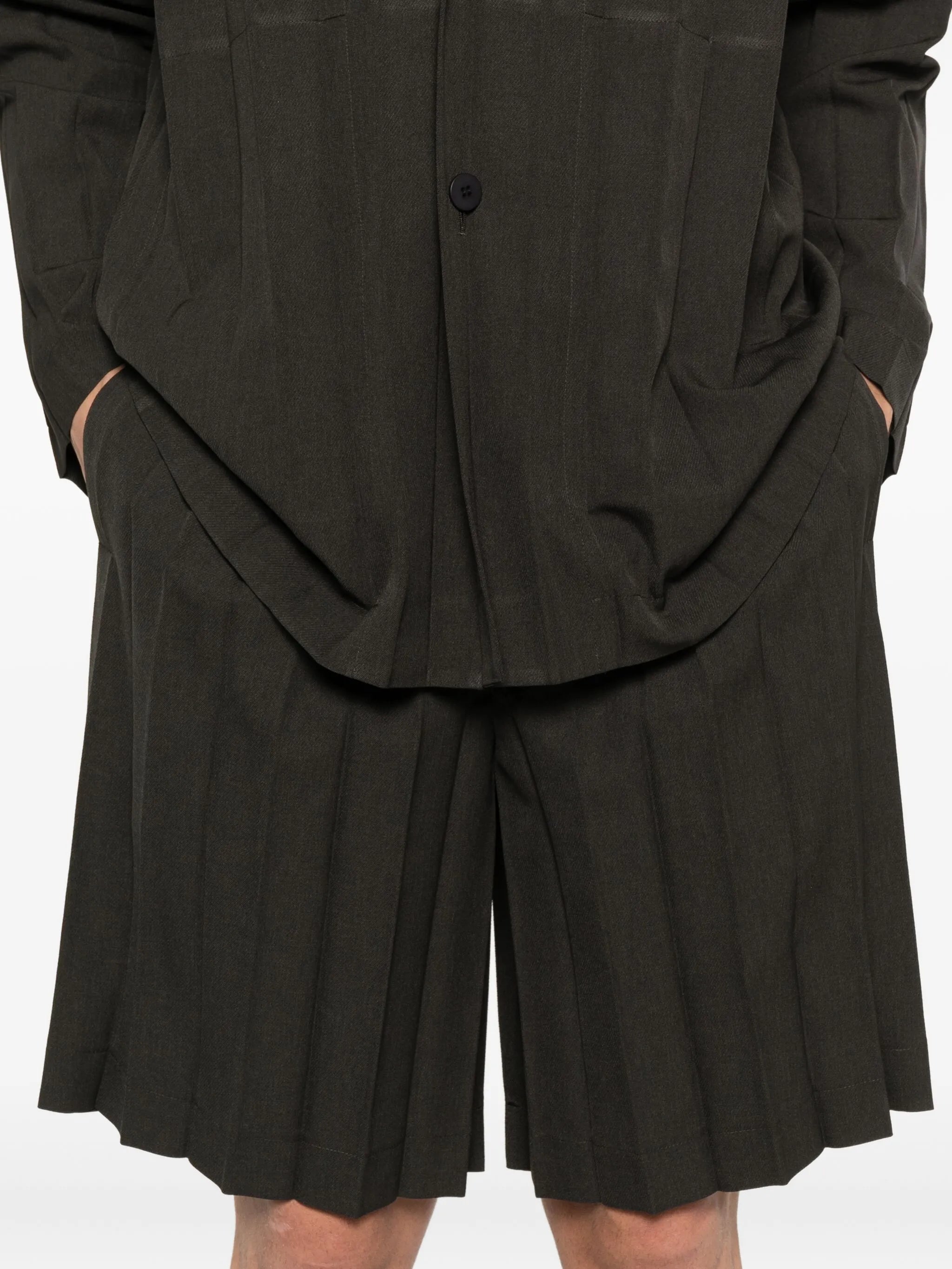 pleated shorts