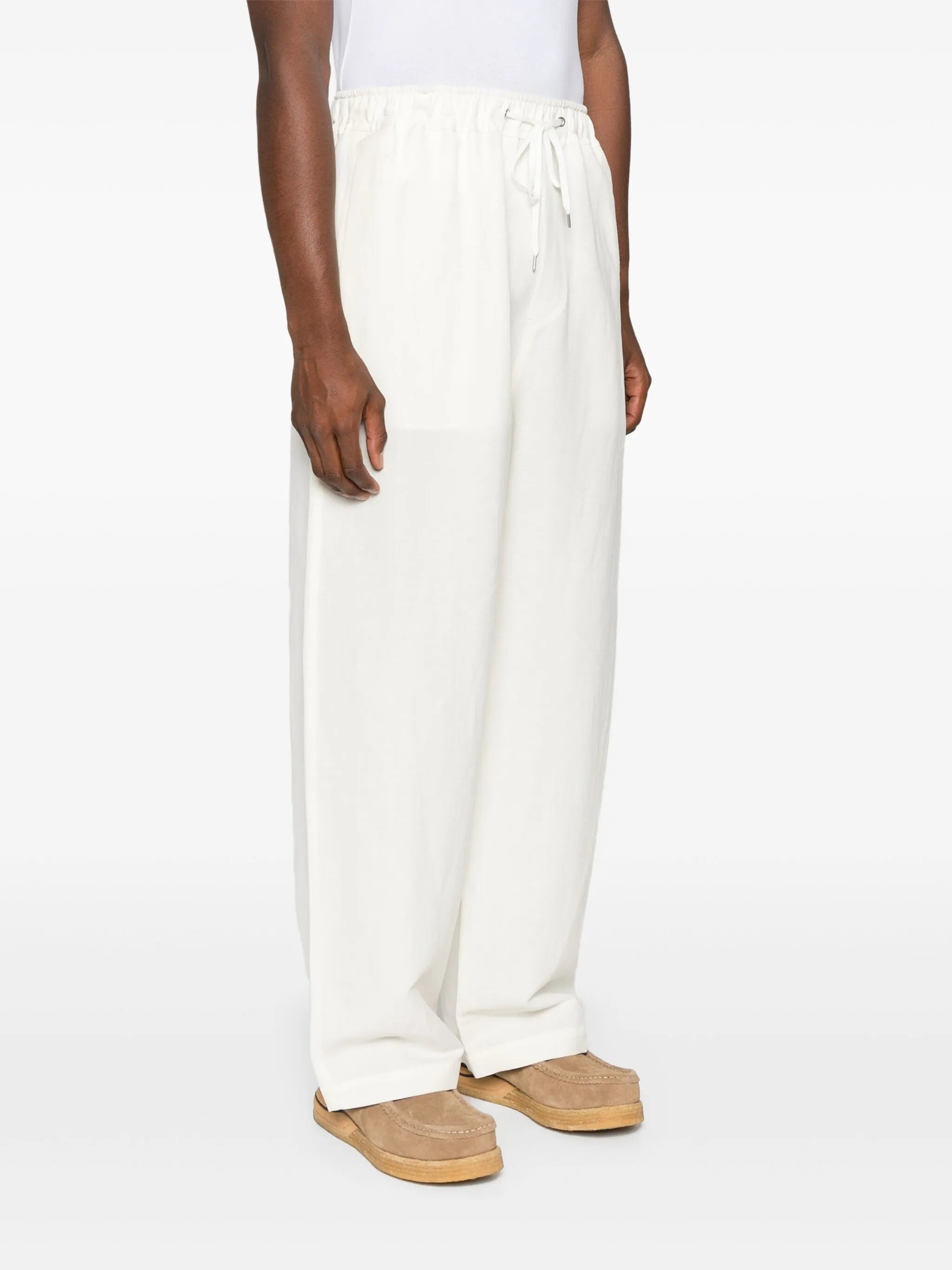 drawstring-waist trousers