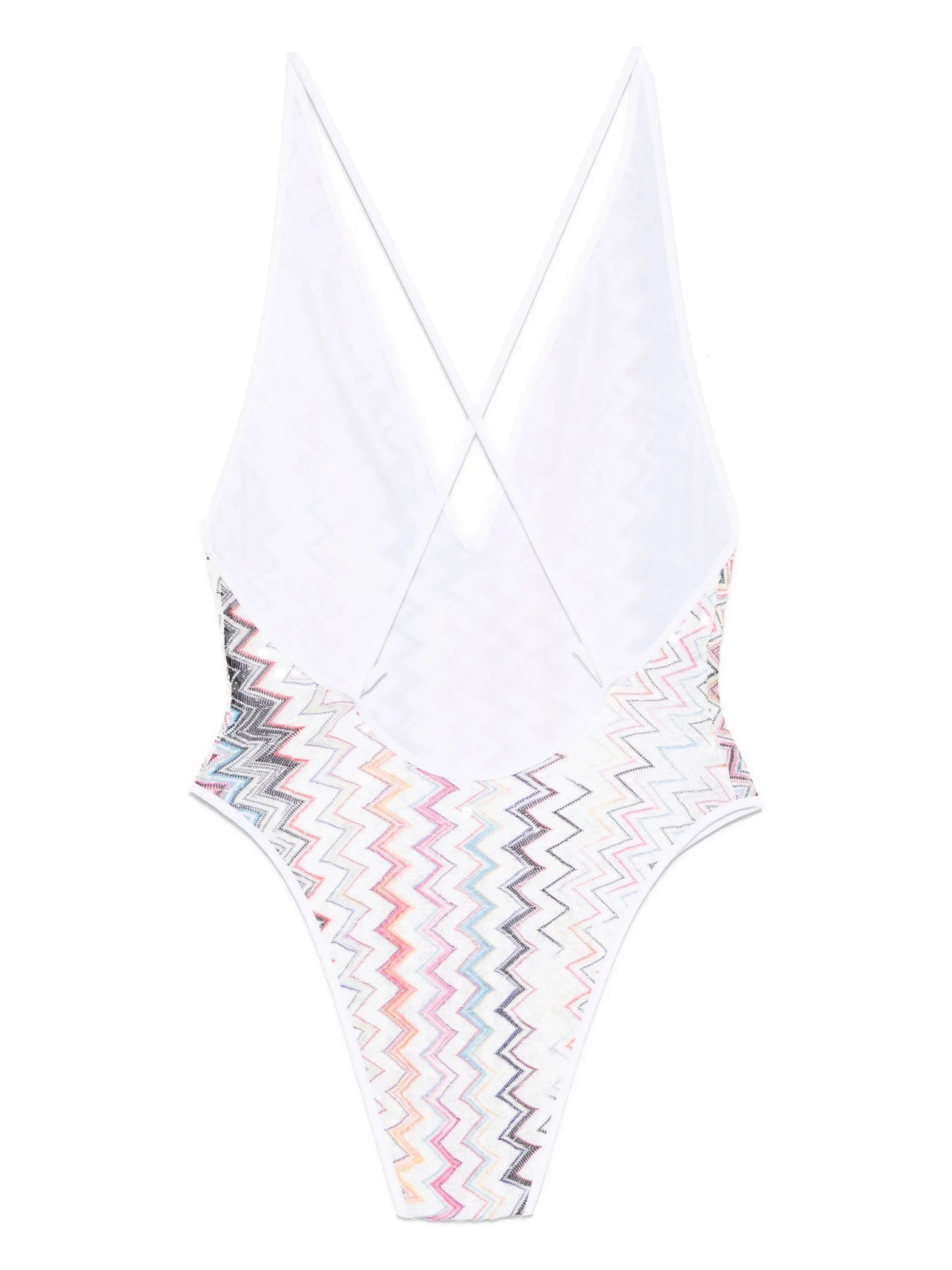 zigzag-pattern swimsuit