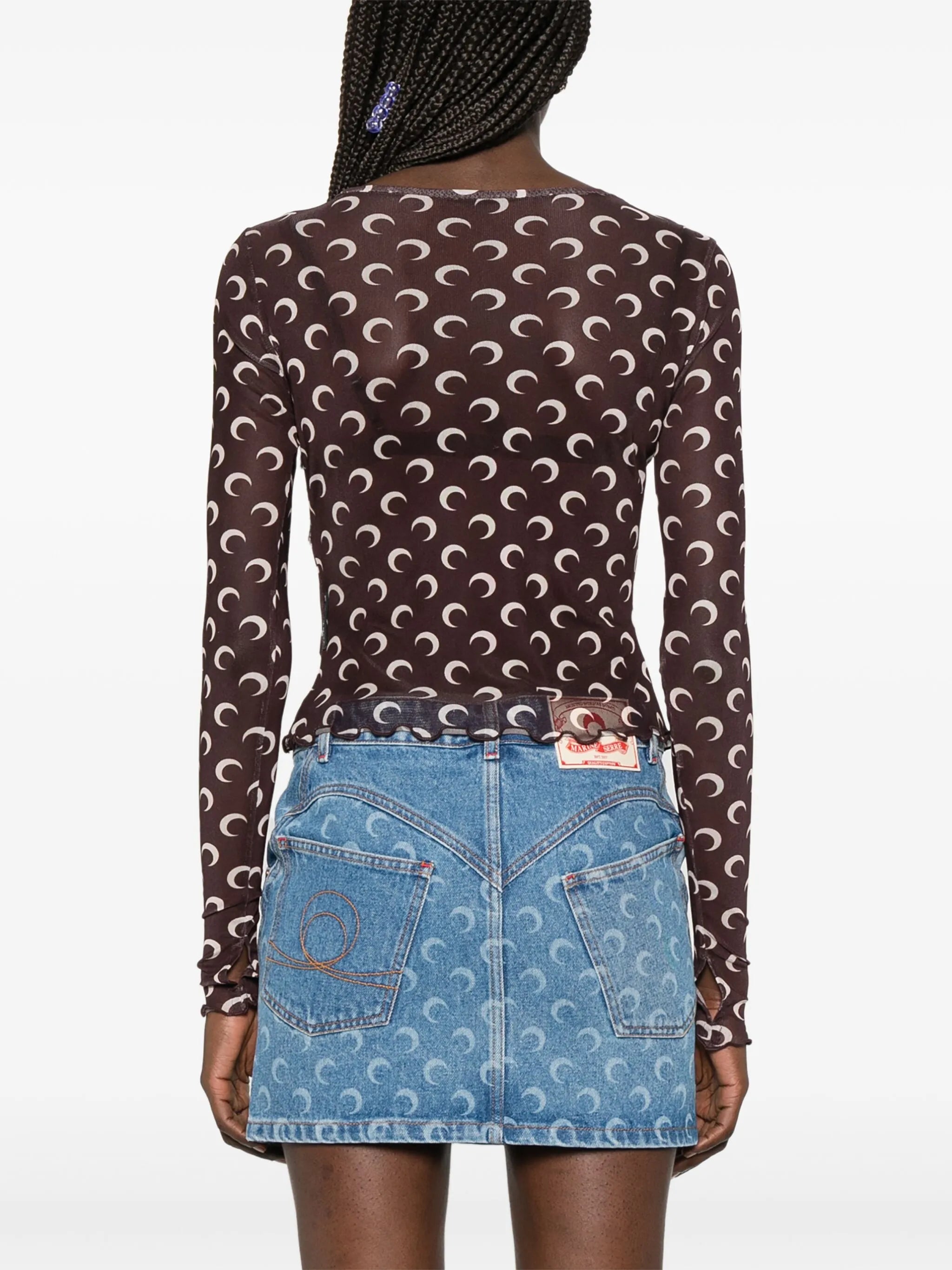 moon-print T-shirt