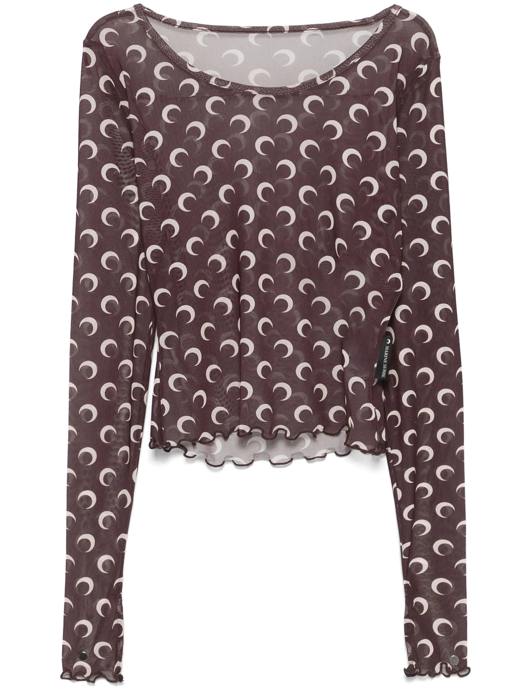 moon-print T-shirt