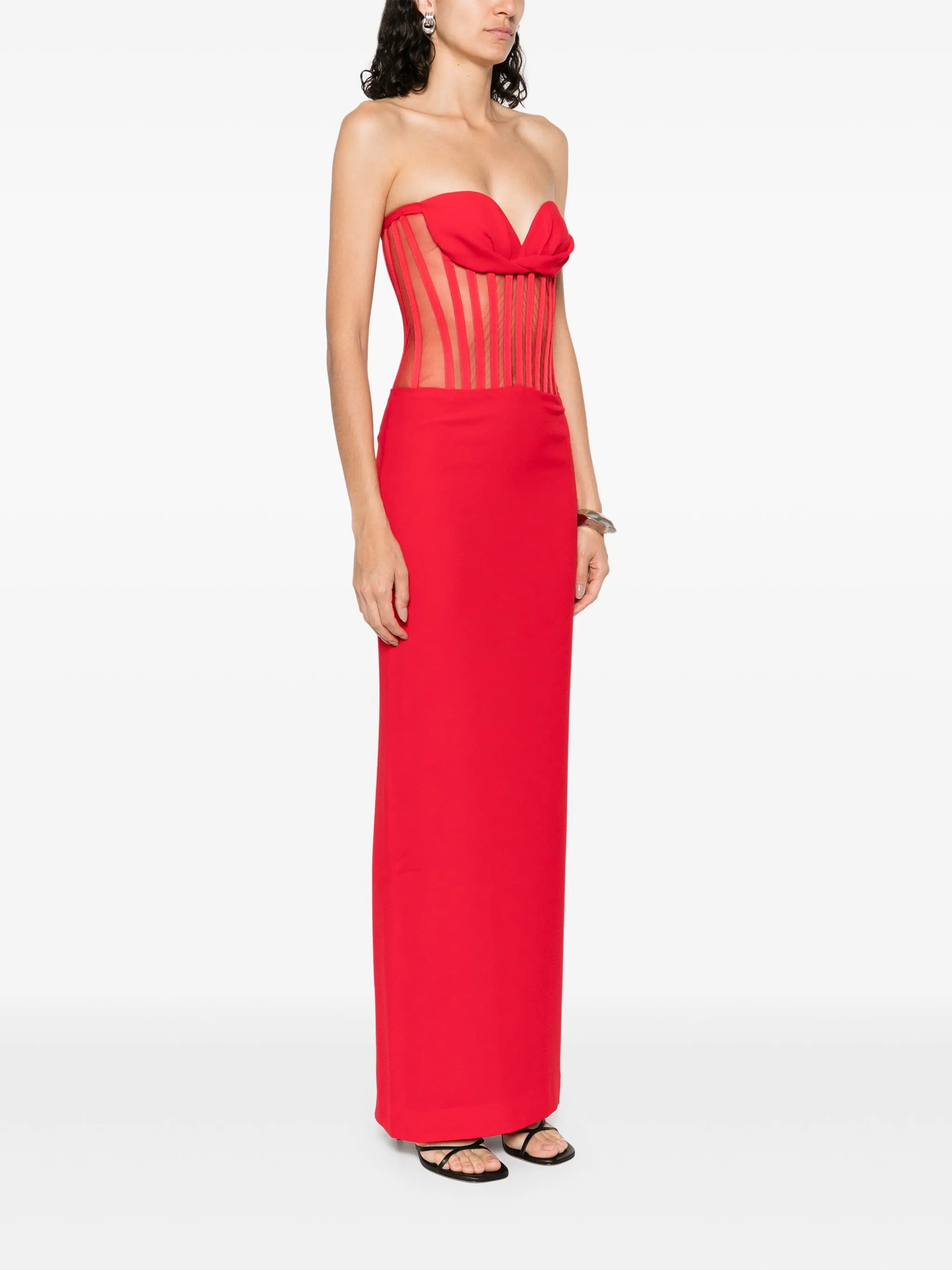 strapless corset dress