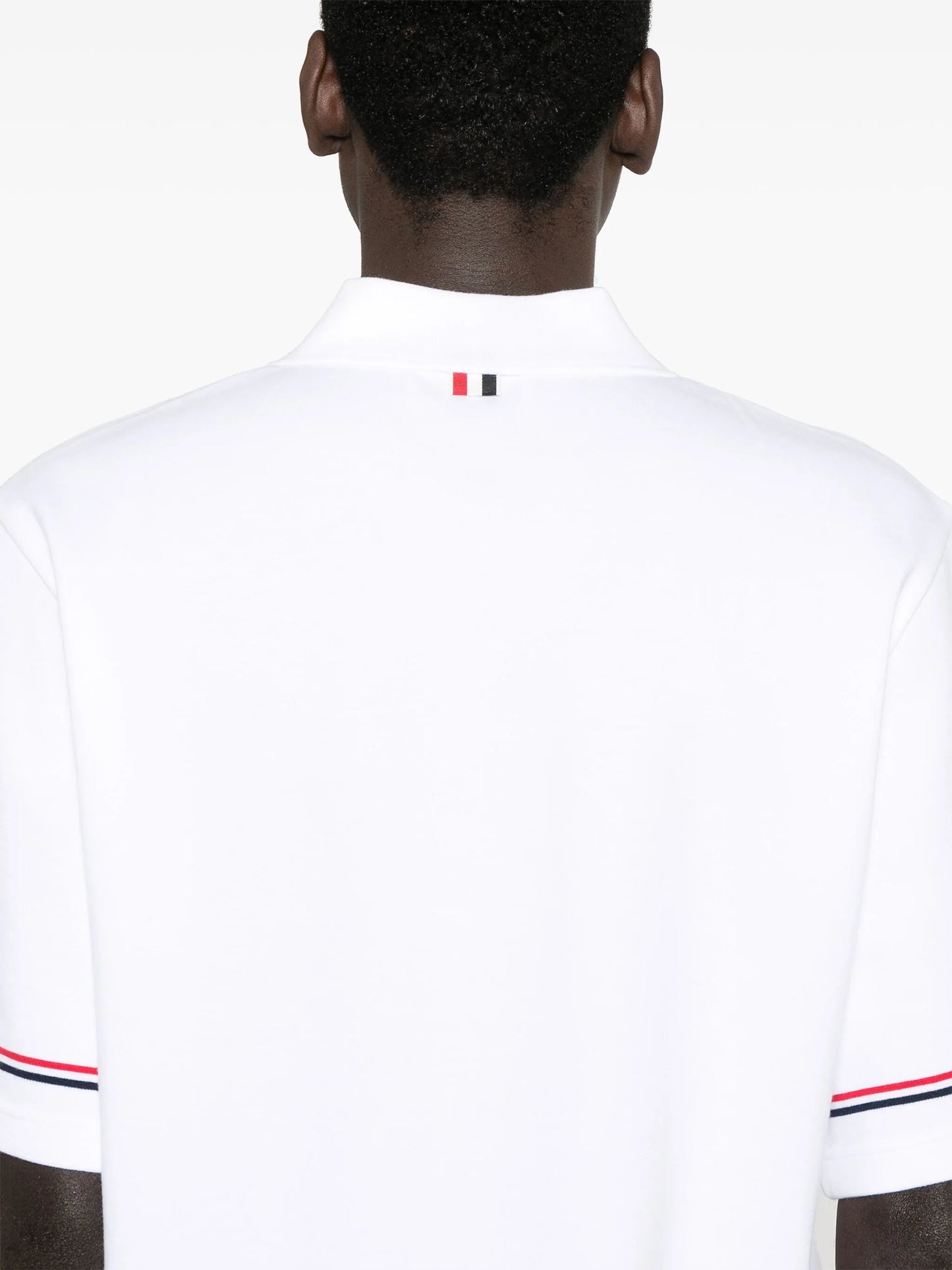 RWB-stripe cotton polo shirt