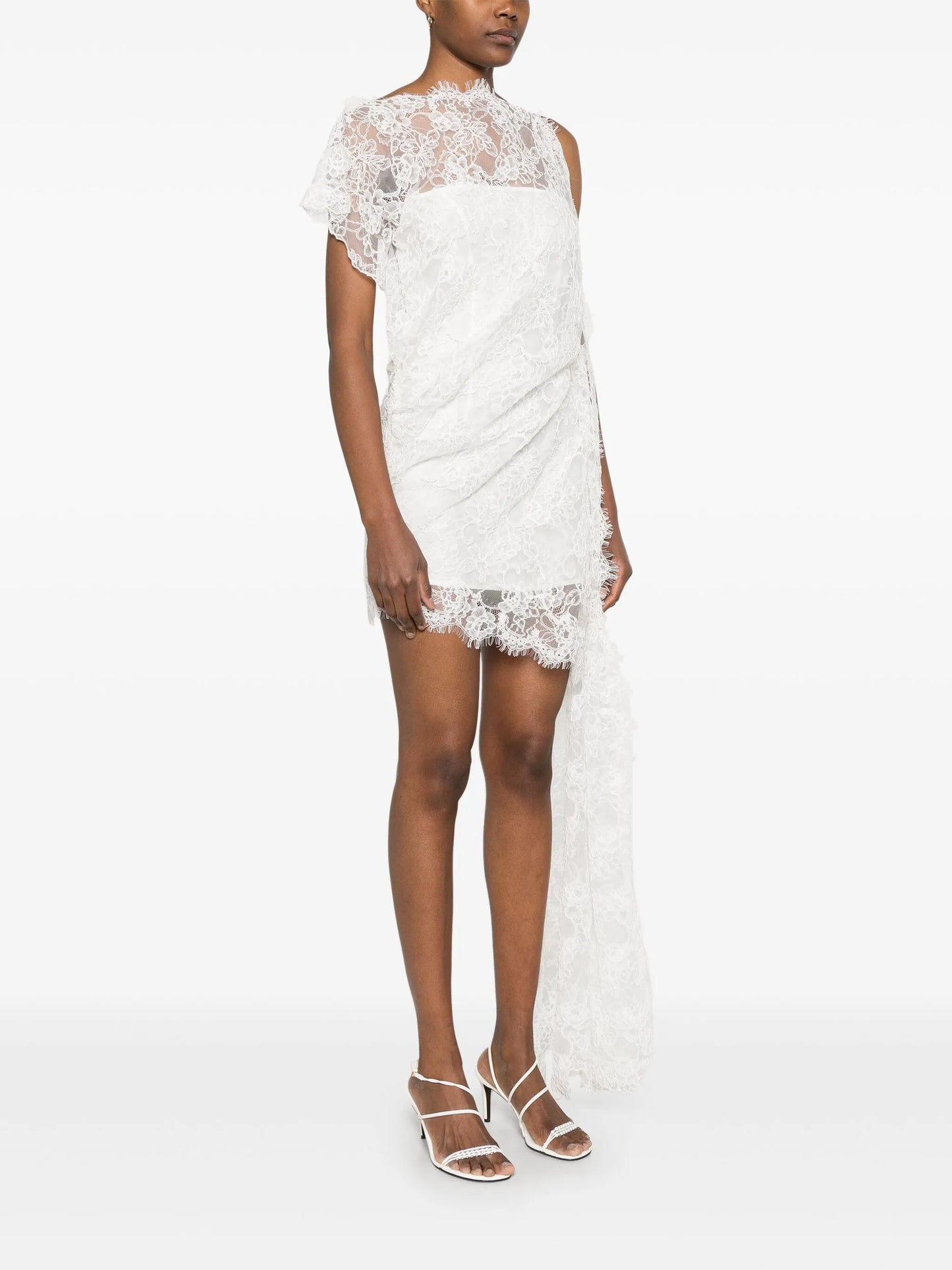 floating lace mini dress