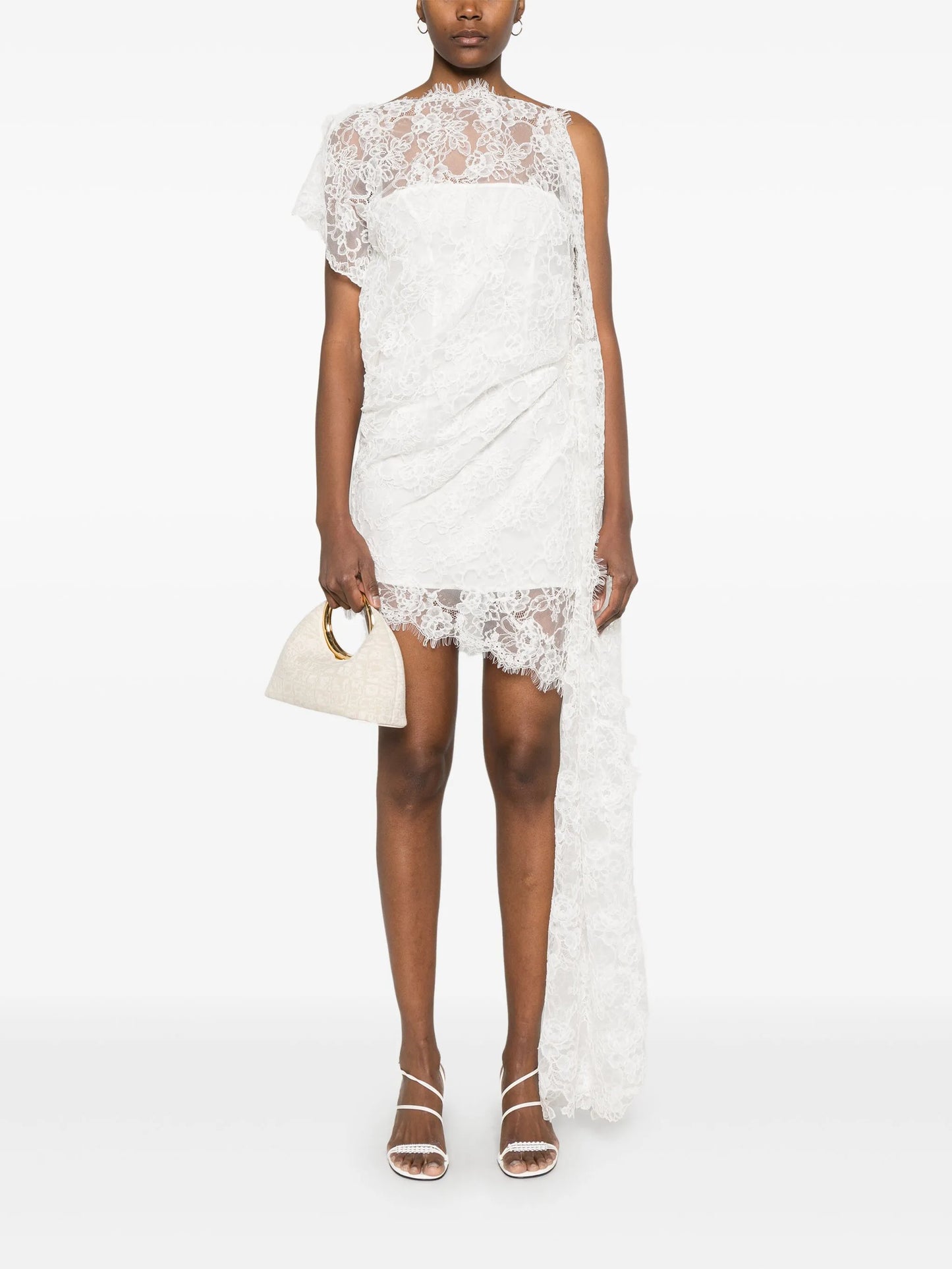 floating lace mini dress