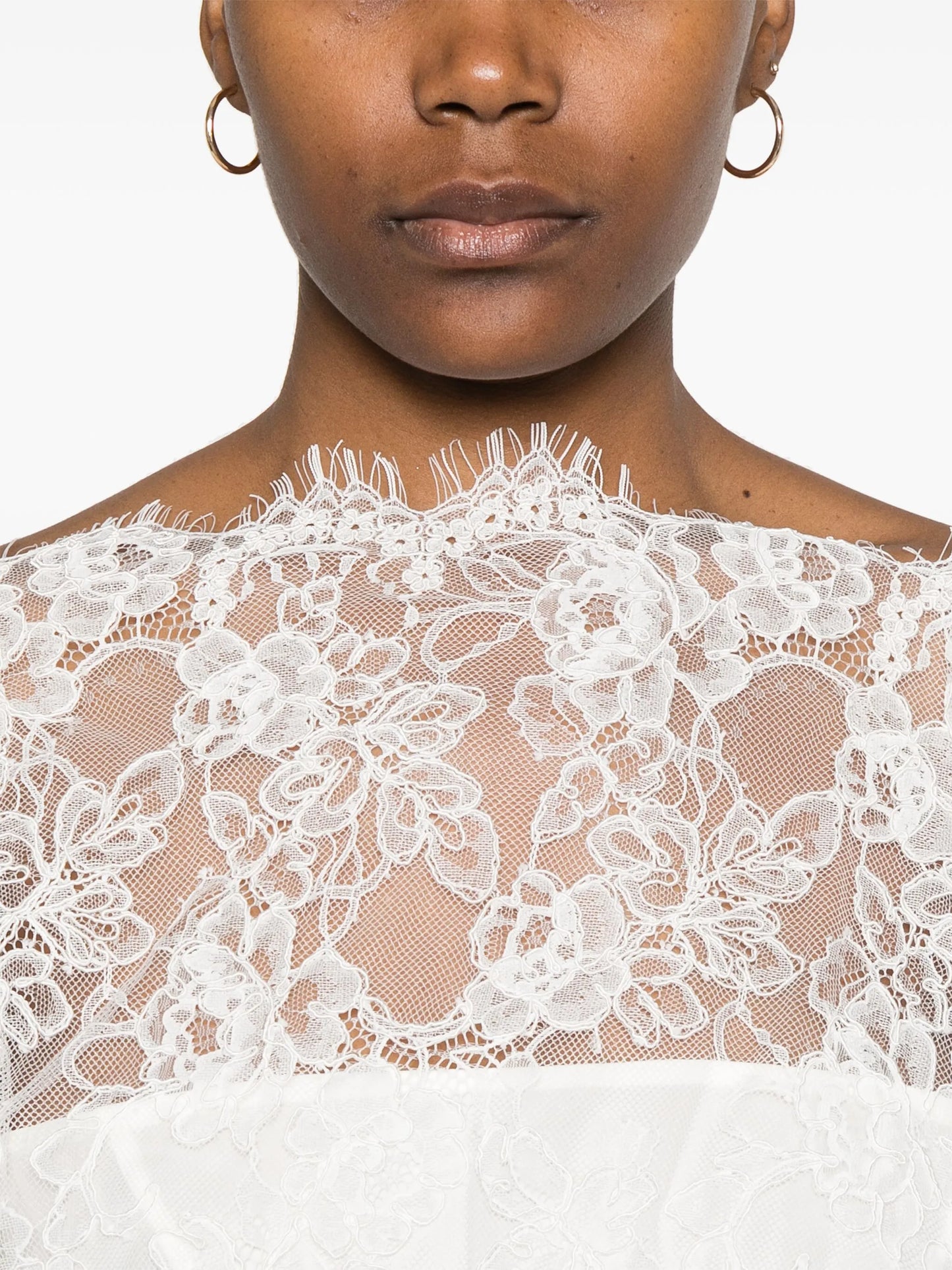 floating lace mini dress