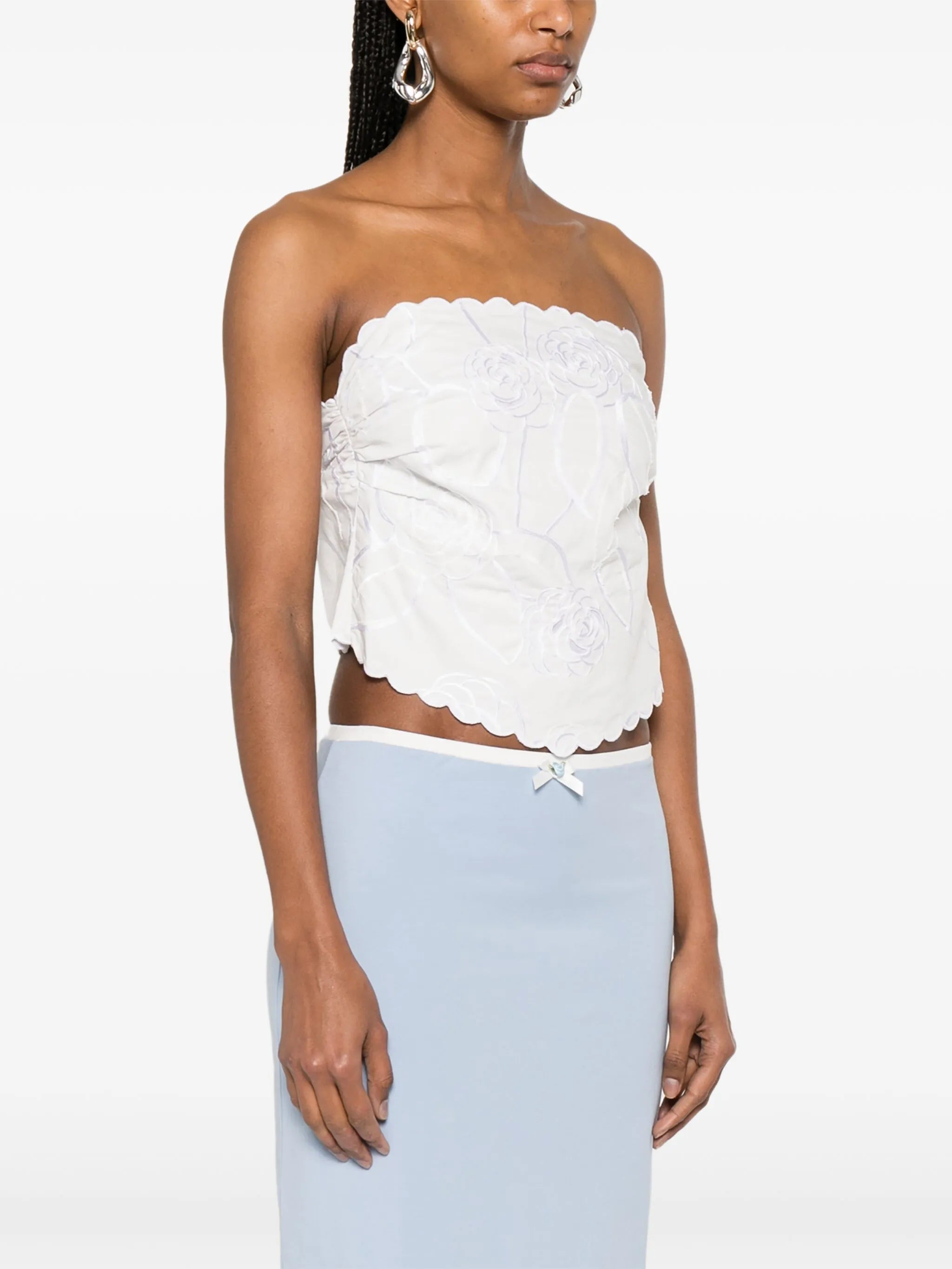 Beurre embroidered top