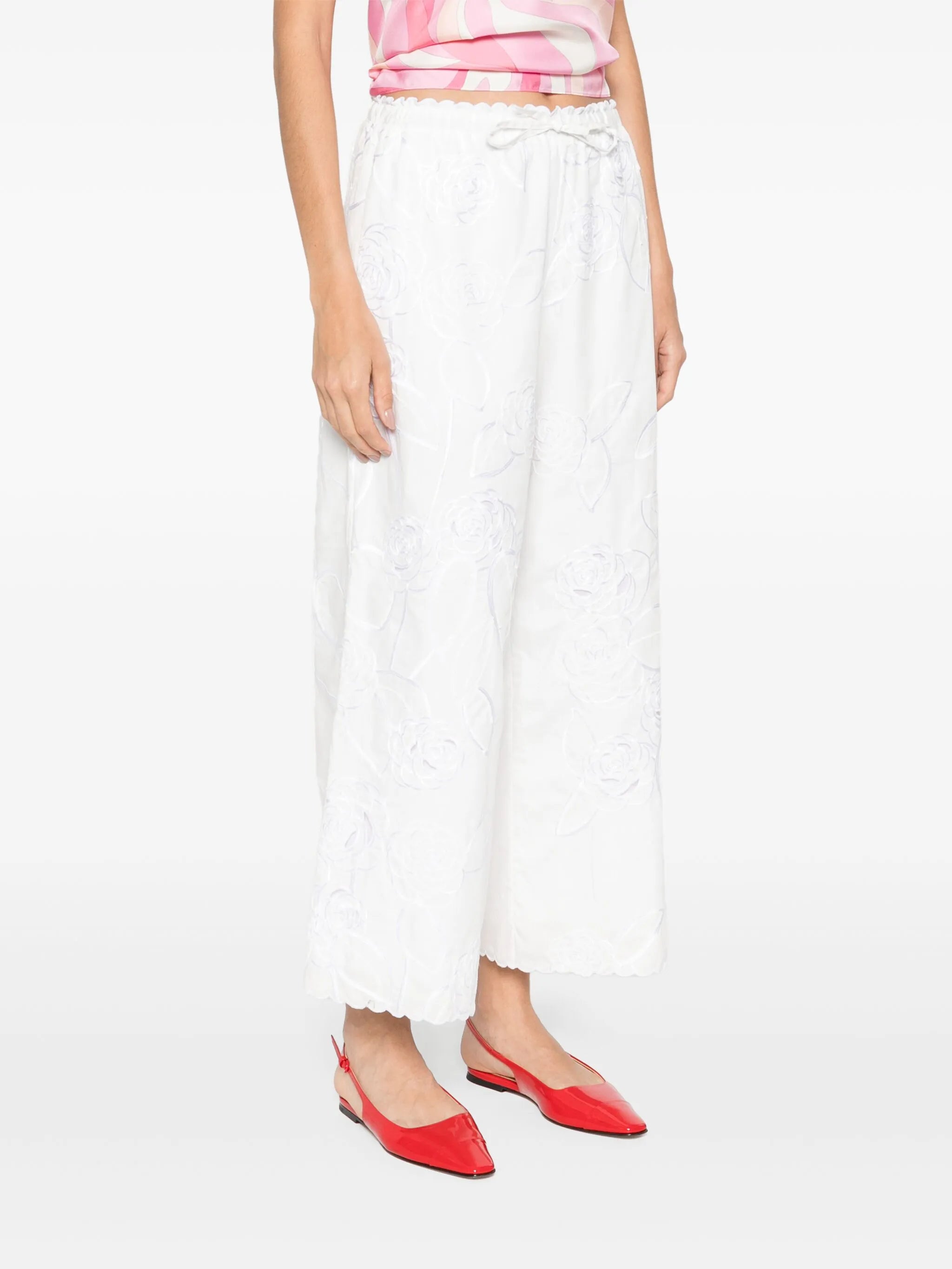 Petit Beurre-embroidered trousers