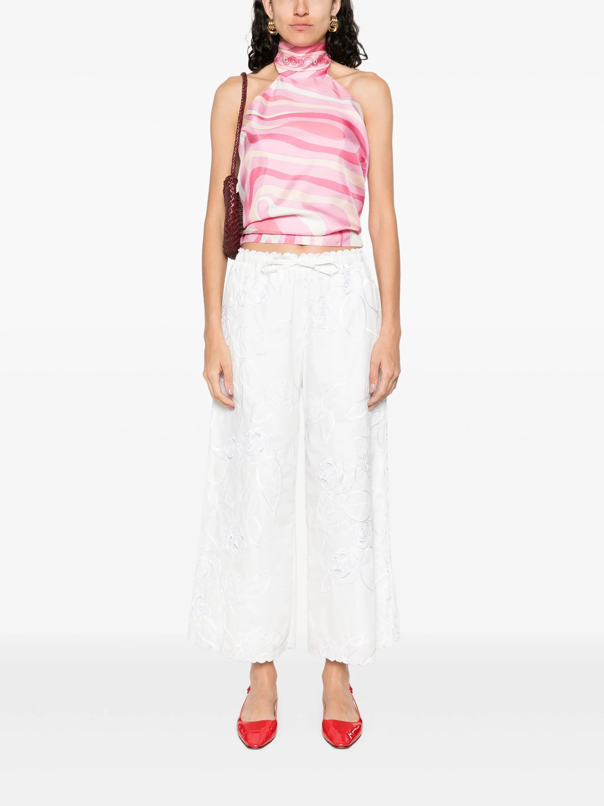 Petit Beurre-embroidered trousers