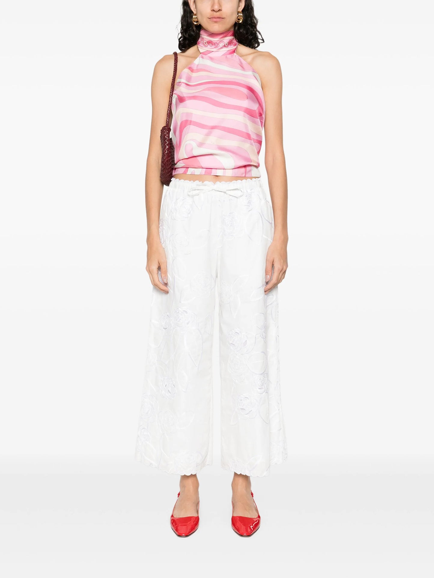 Petit Beurre-embroidered trousers