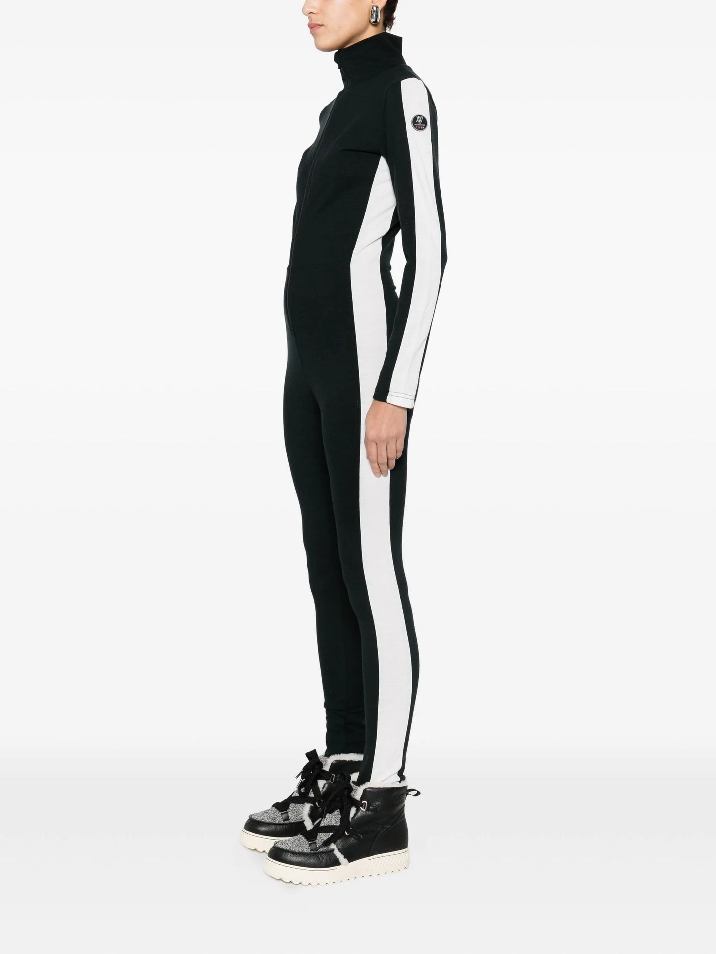 side-contrast jumpsuit