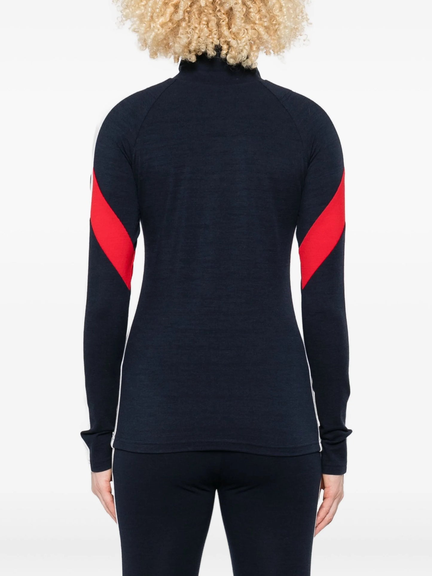 Zermatt zip-up high-neck top