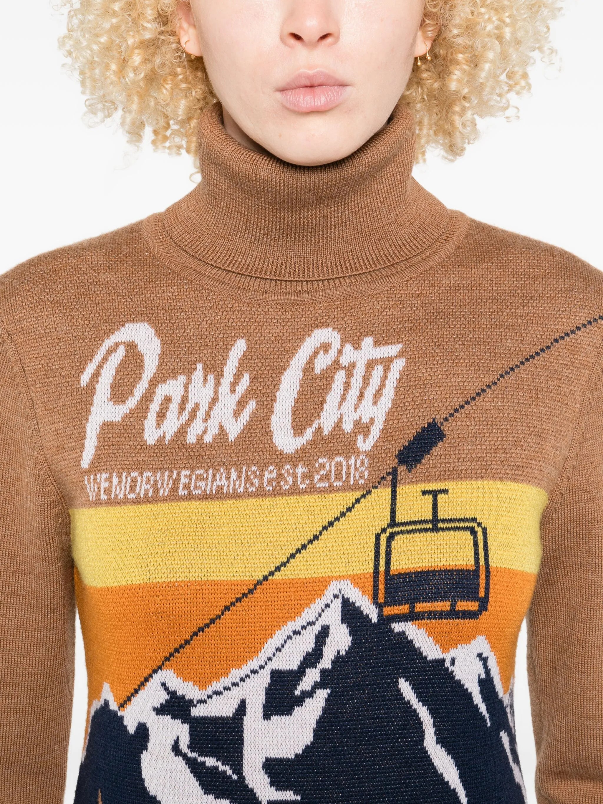 mountain-print sweater