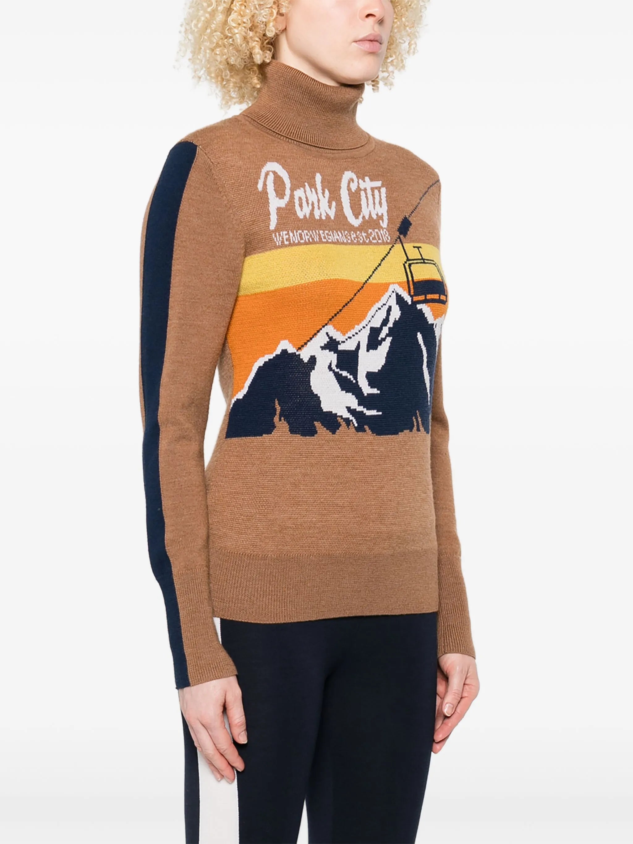 mountain-print sweater