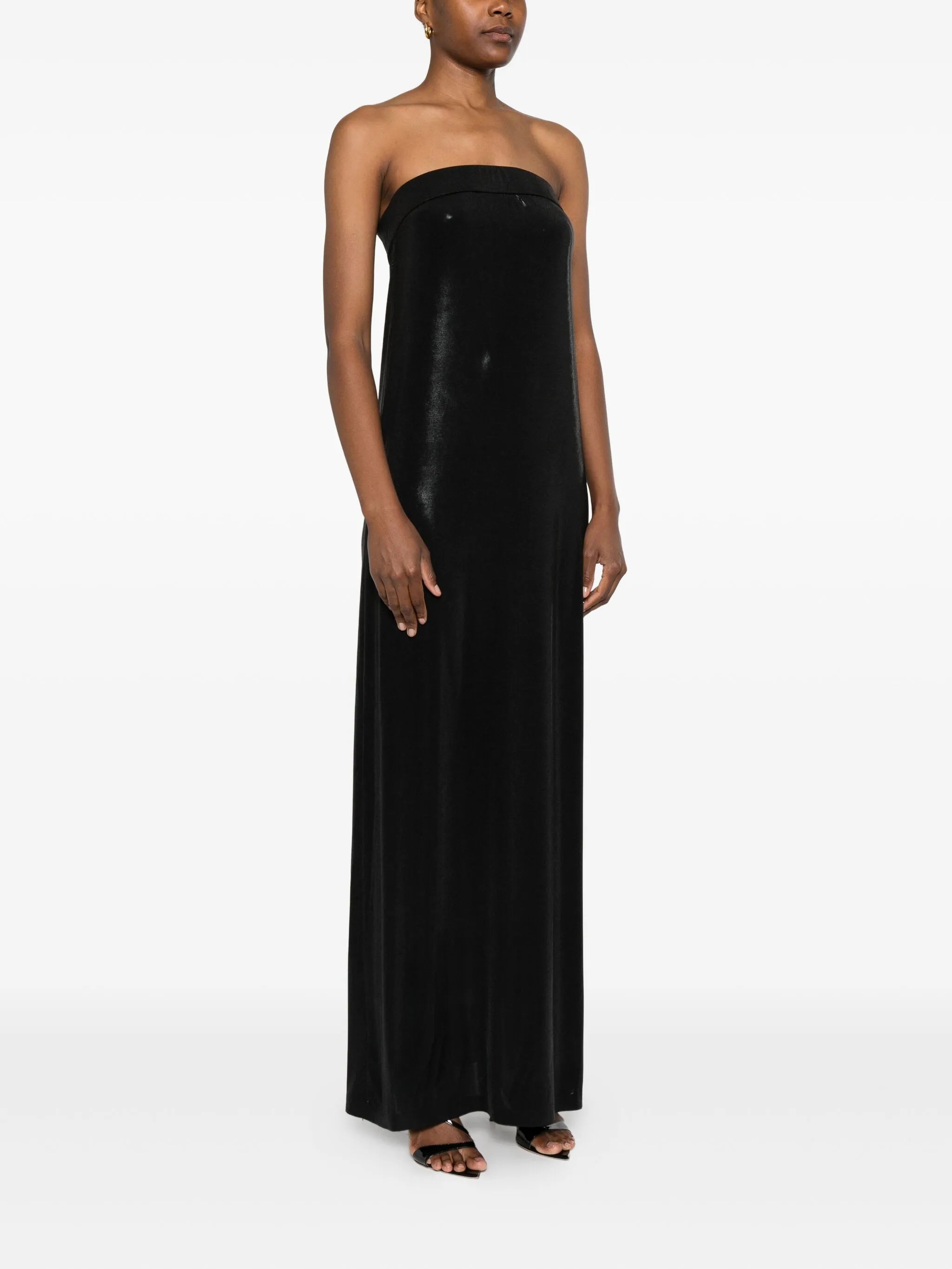 strapless maxi dress