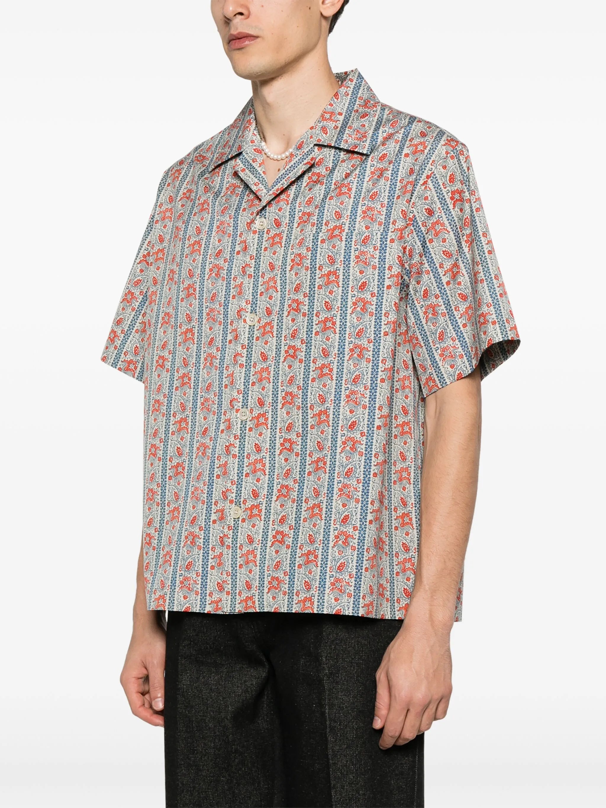 paisley-print shirt