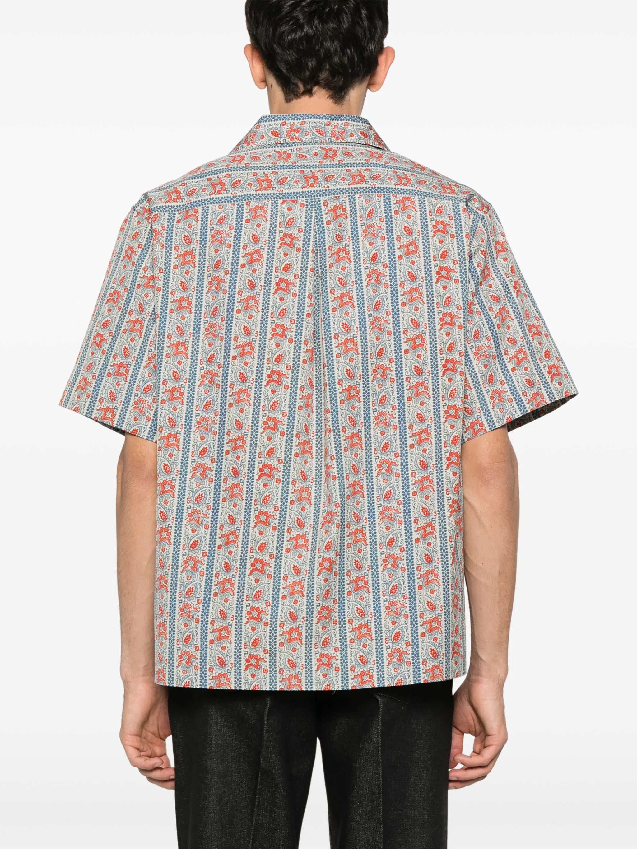 paisley-print shirt