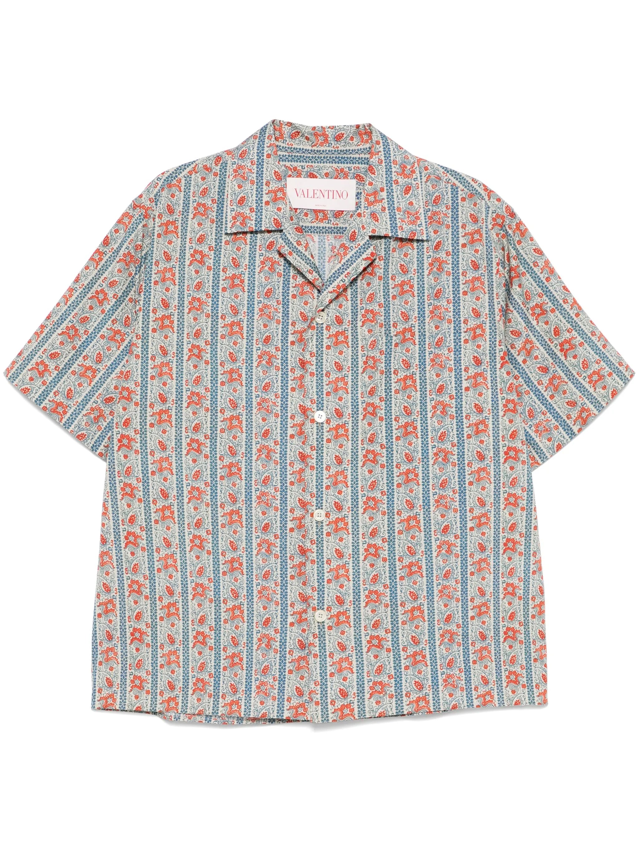 paisley-print shirt