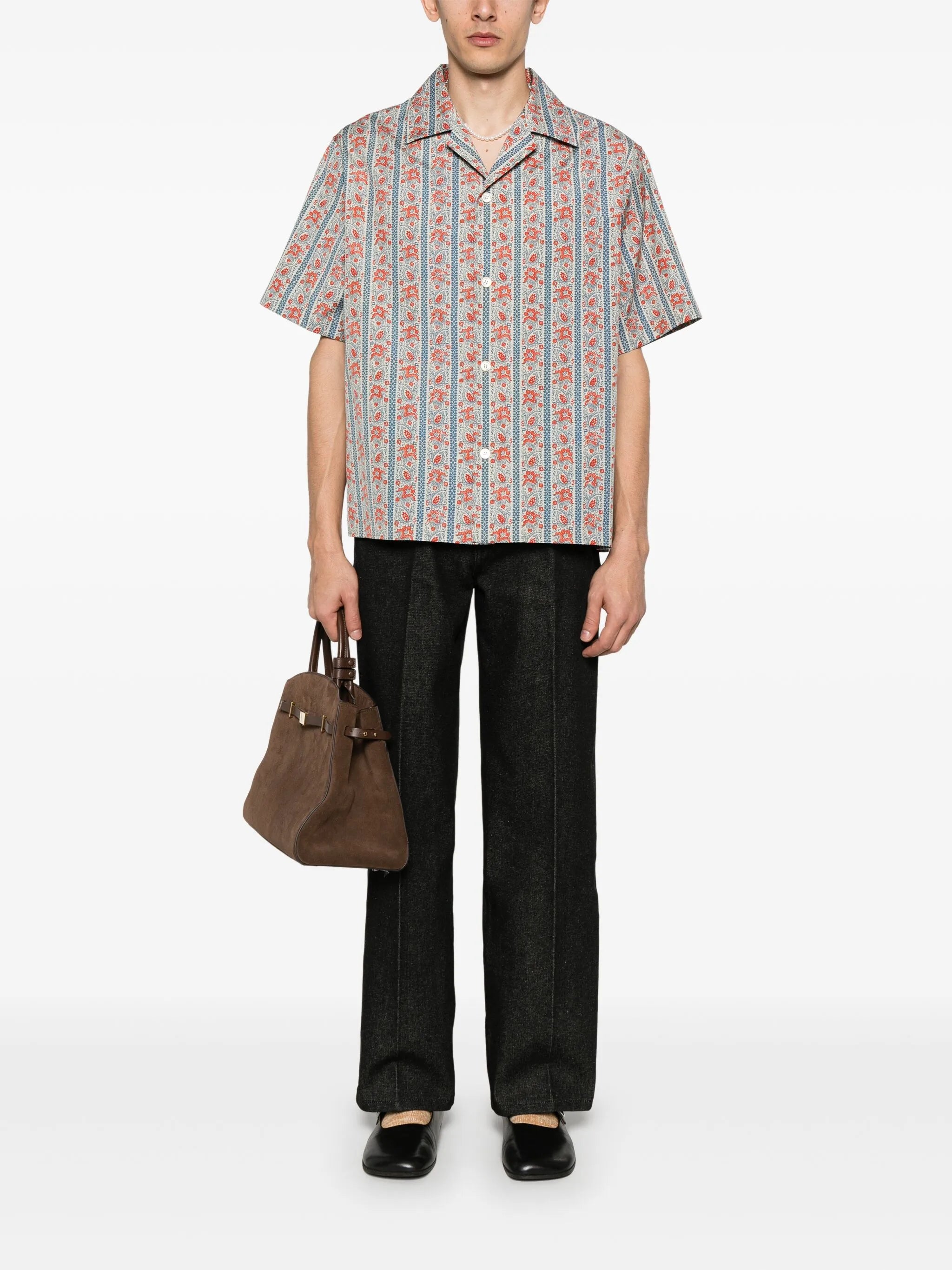 paisley-print shirt