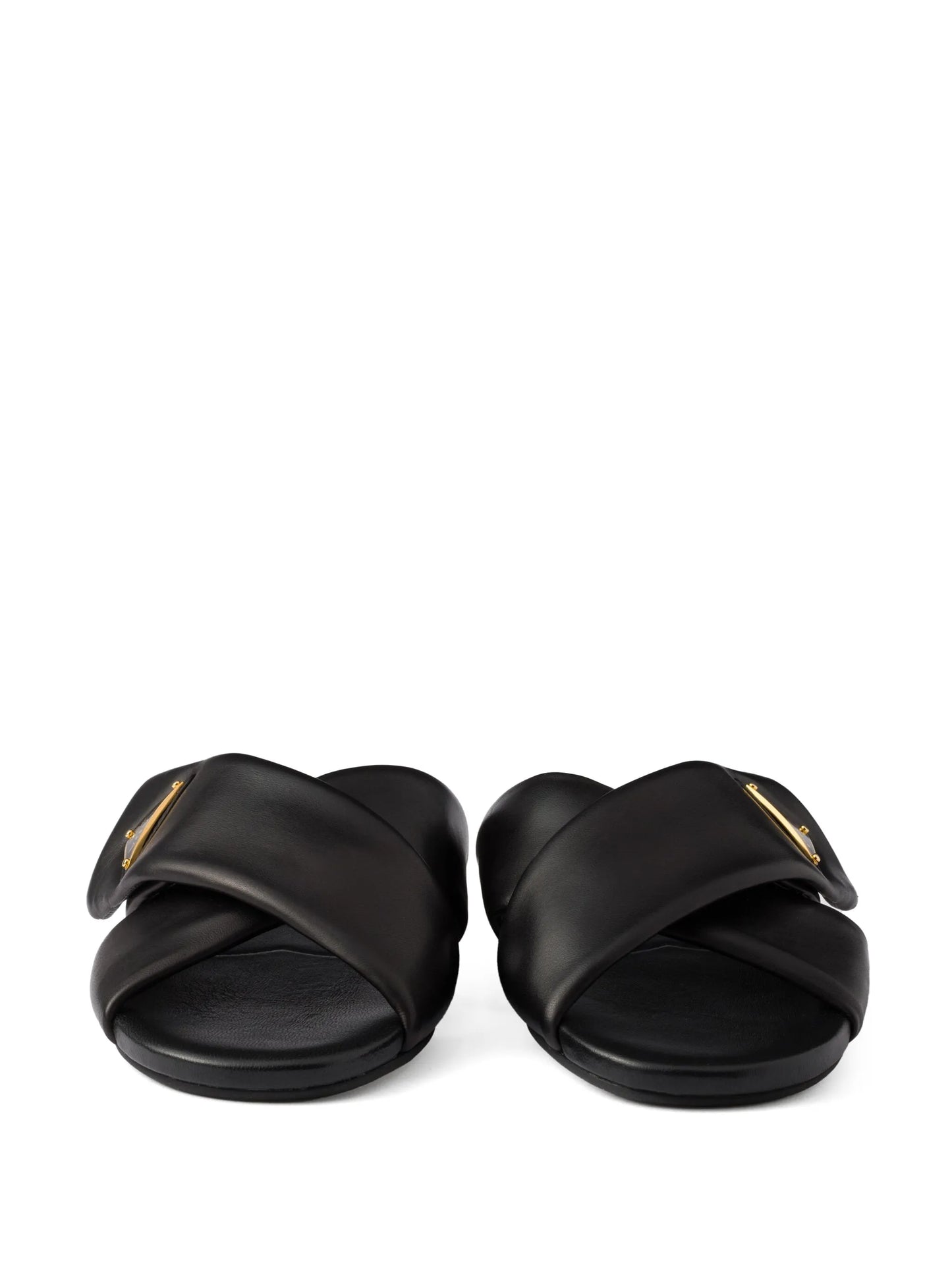 Padded nappa leather slides