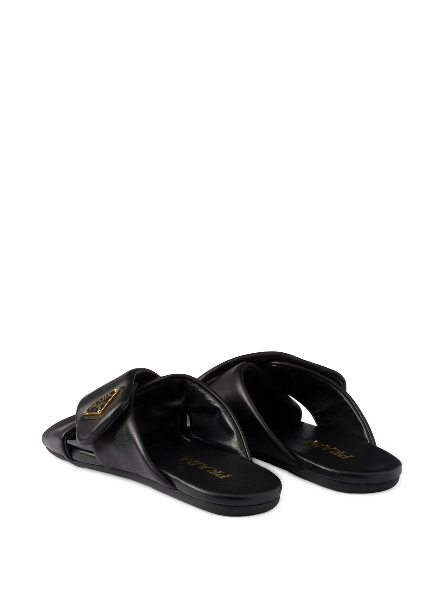 Padded nappa leather slides