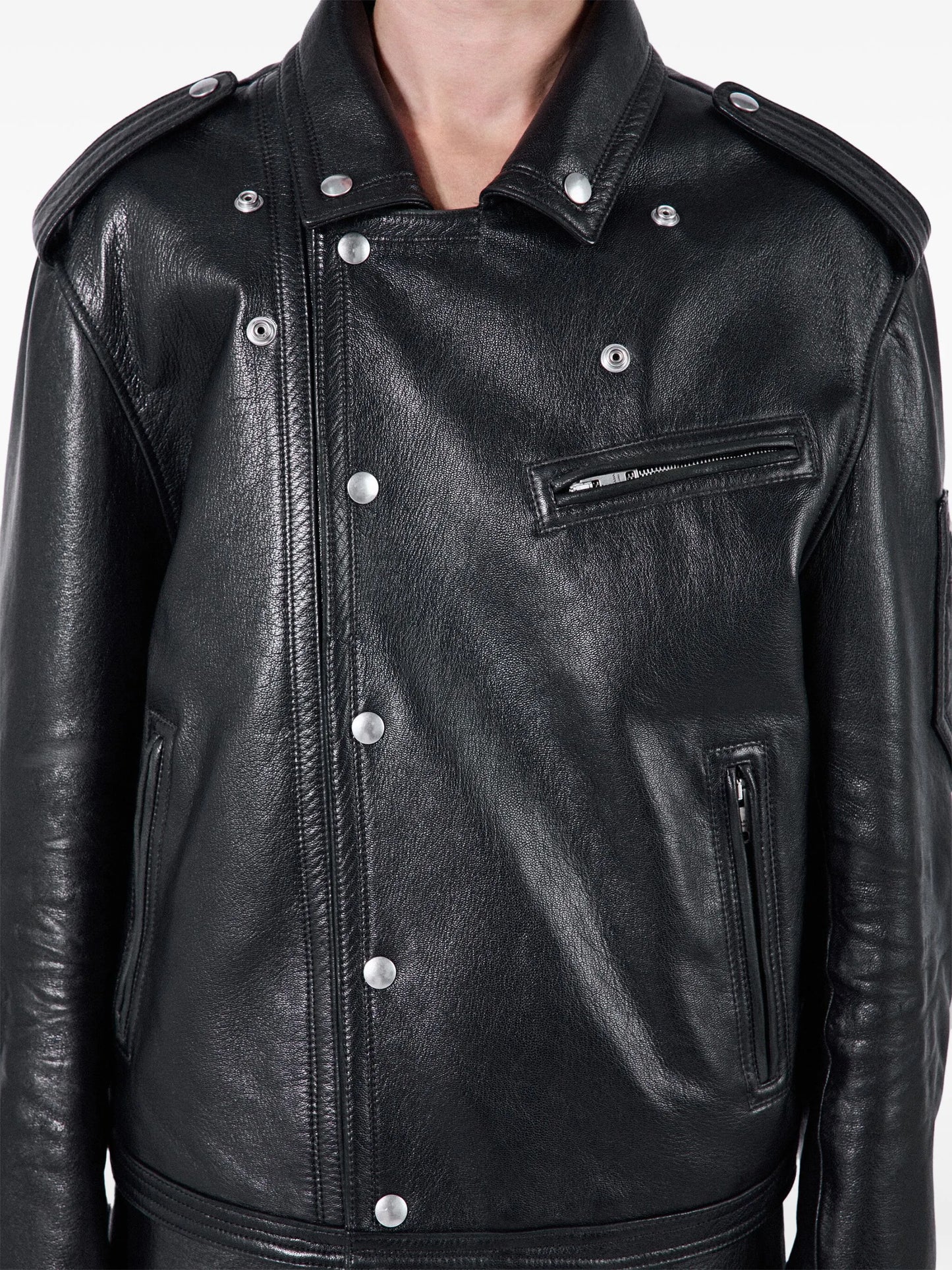 leather biker jacket