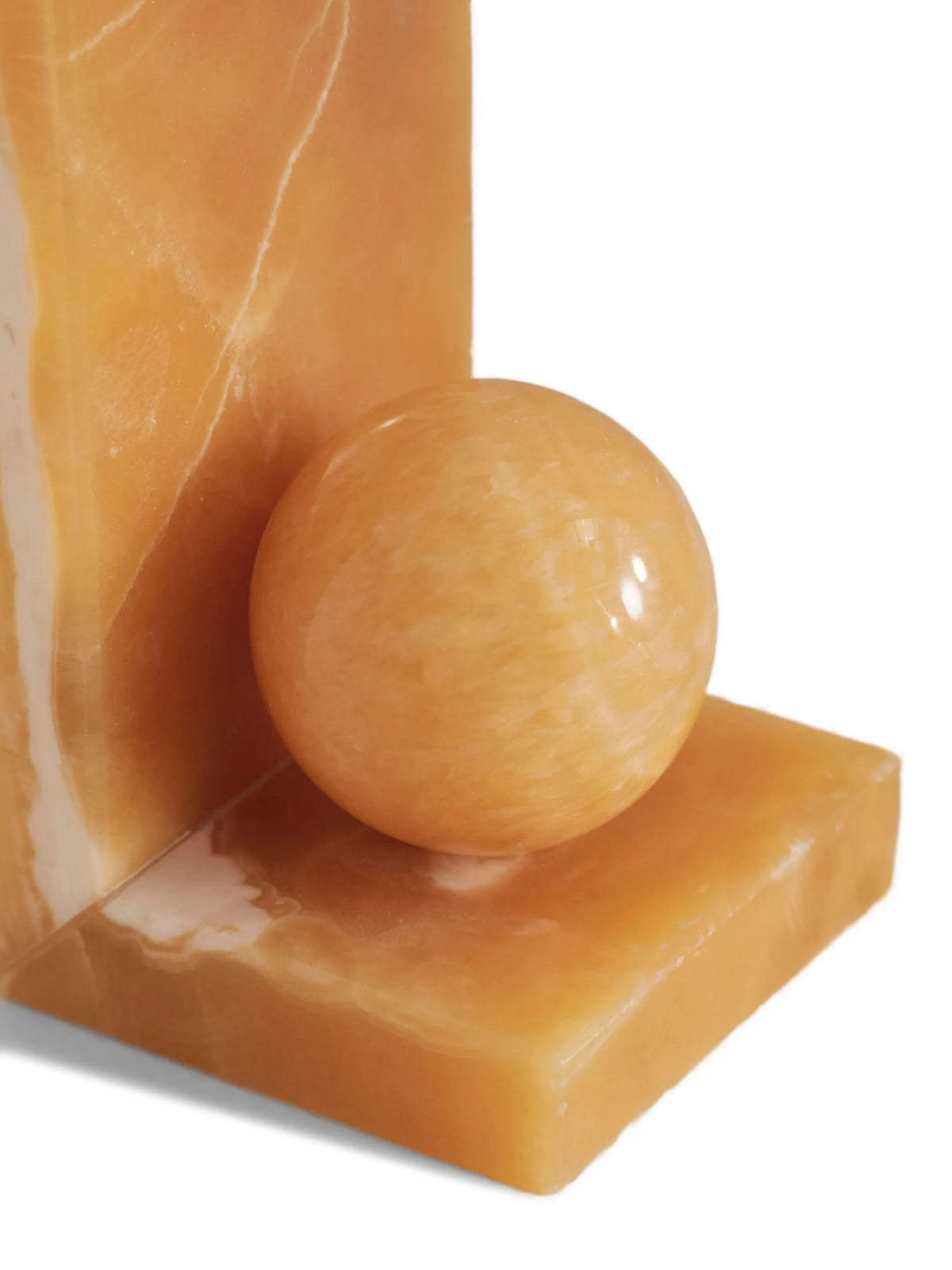 Prato bookends, mango onyx