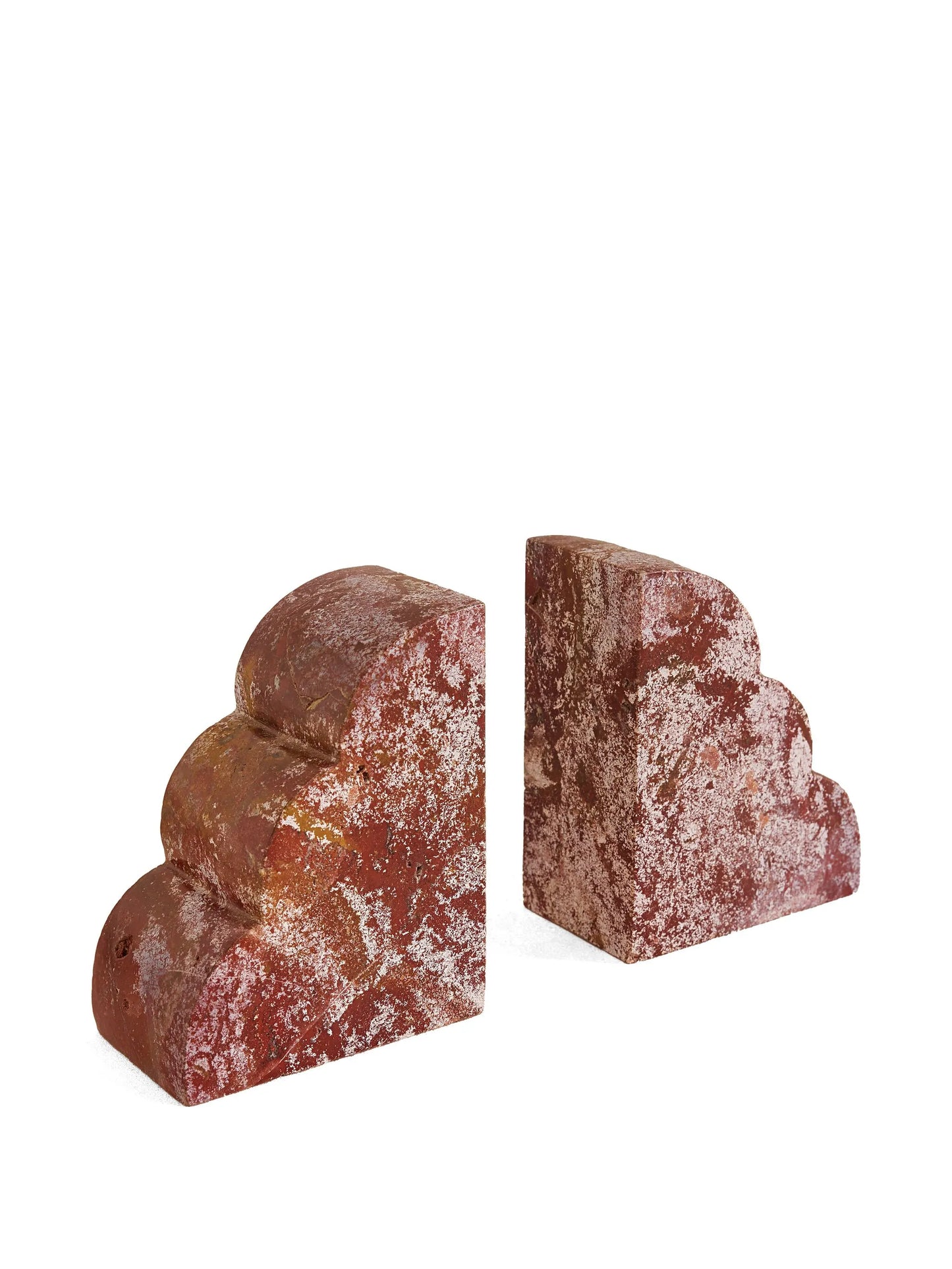 Joanie bookends, scalloped jasper stone
