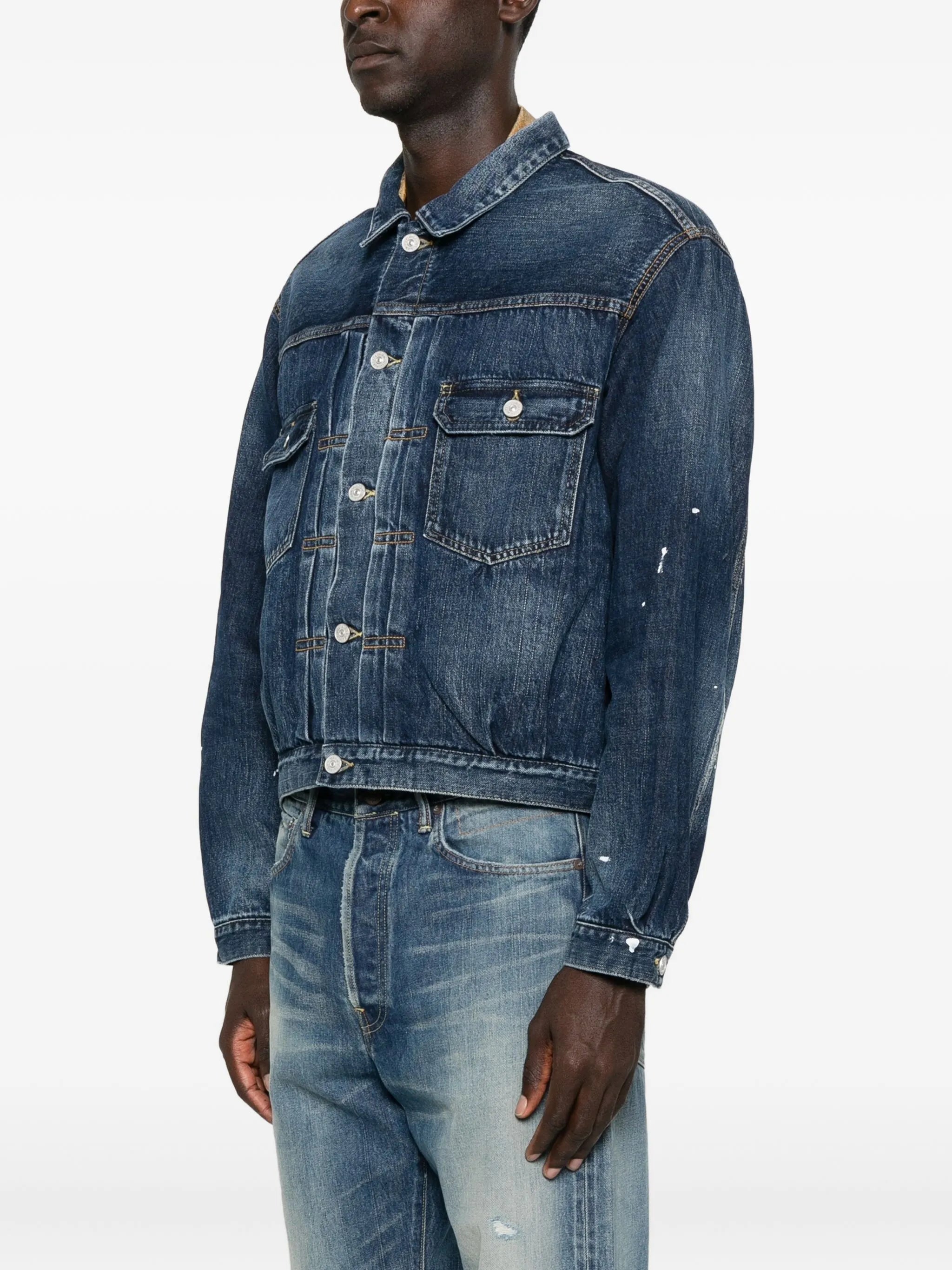 101X paint-splatter denim jacket