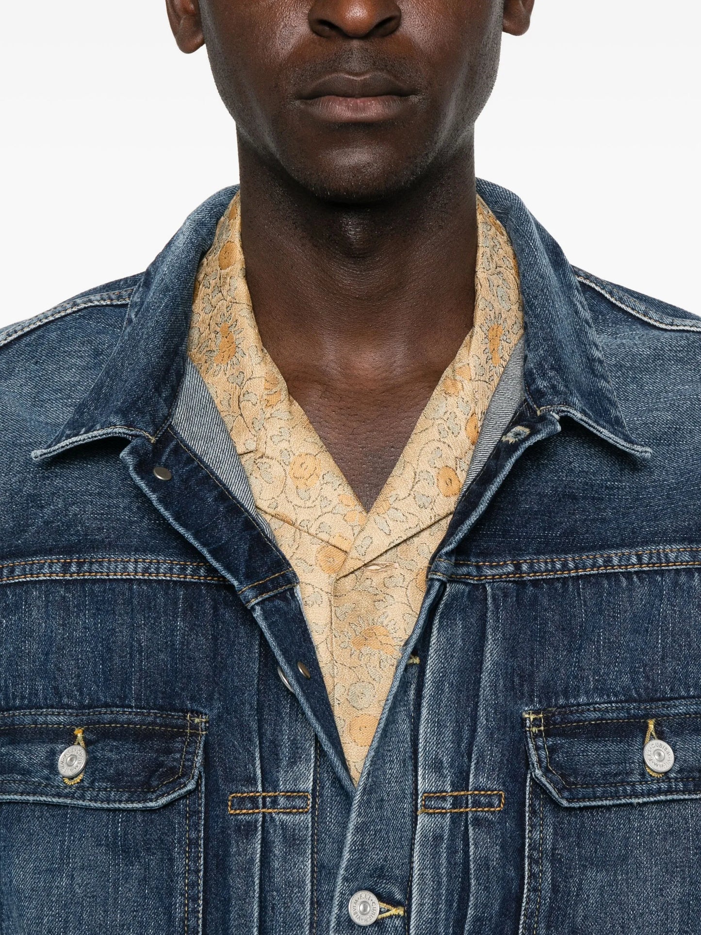 101X paint-splatter denim jacket