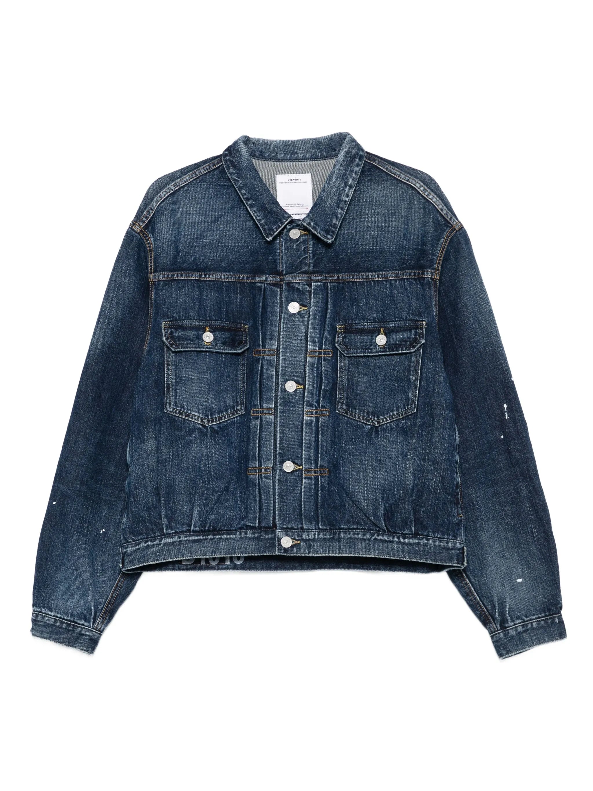 101X paint-splatter denim jacket